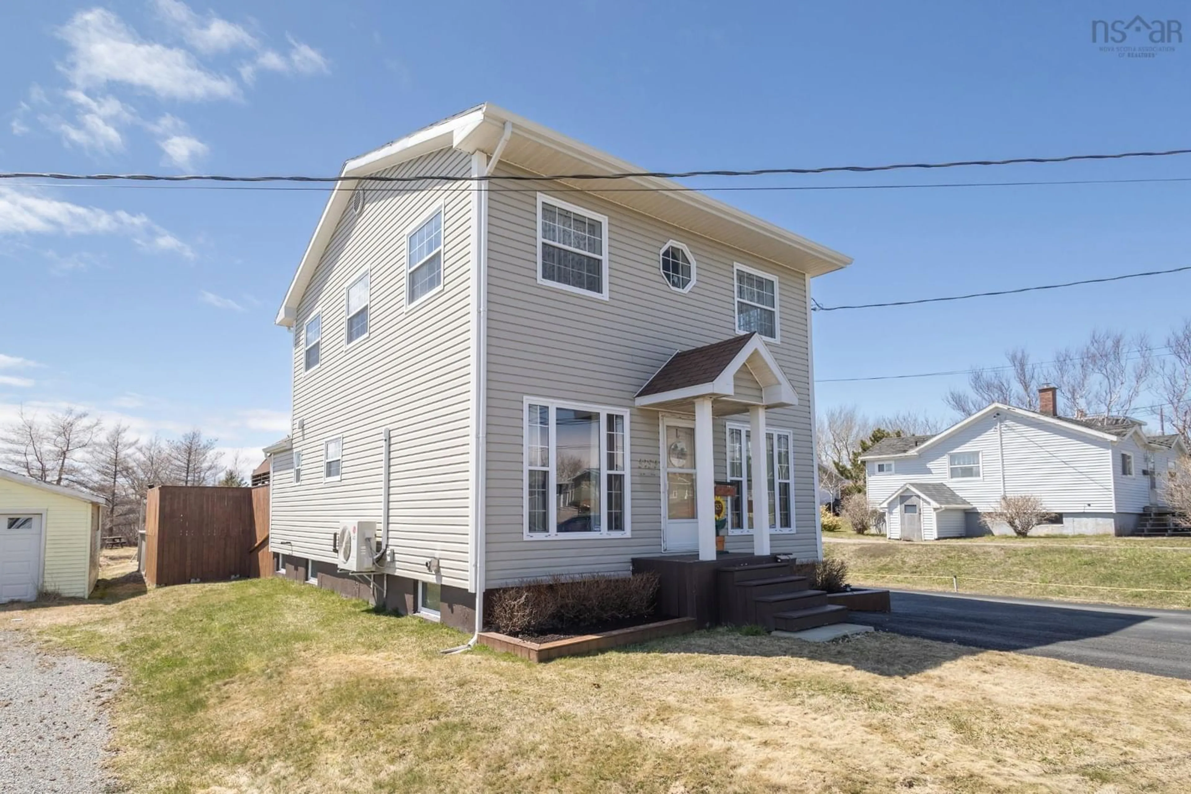 Home with vinyl exterior material, street for 3752 Ellsworth Ave, New Waterford Nova Scotia B1H 2H8