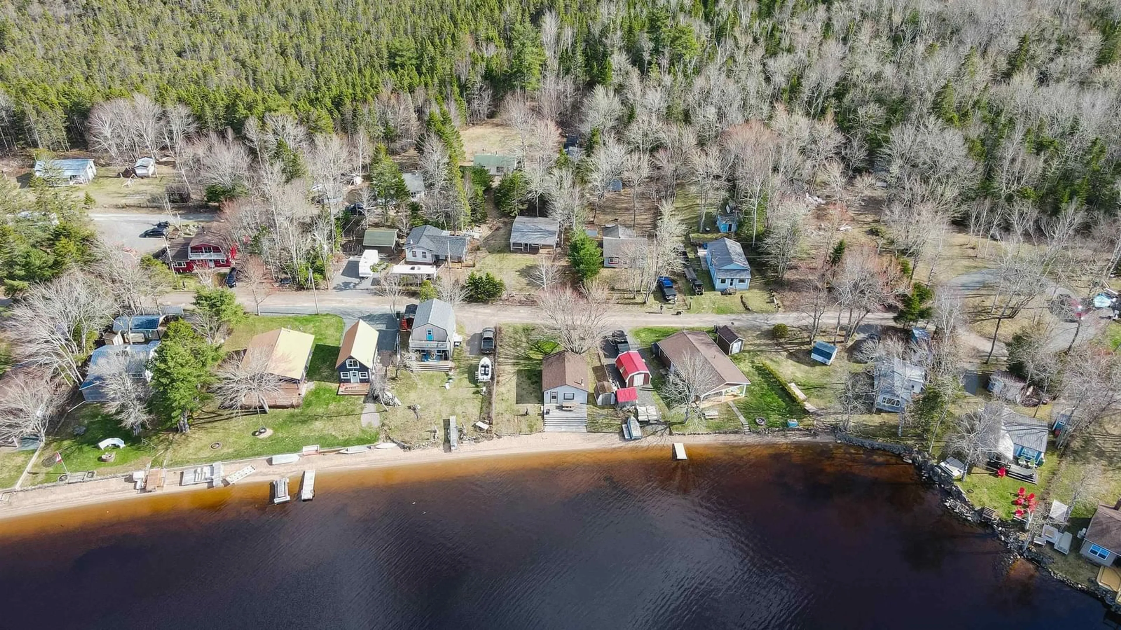 A pic from outside/outdoor area/front of a property/back of a property/a pic from drone, water/lake/river/ocean view for 64 Lake Paul Rd, Lake Paul Nova Scotia B0P 1C0