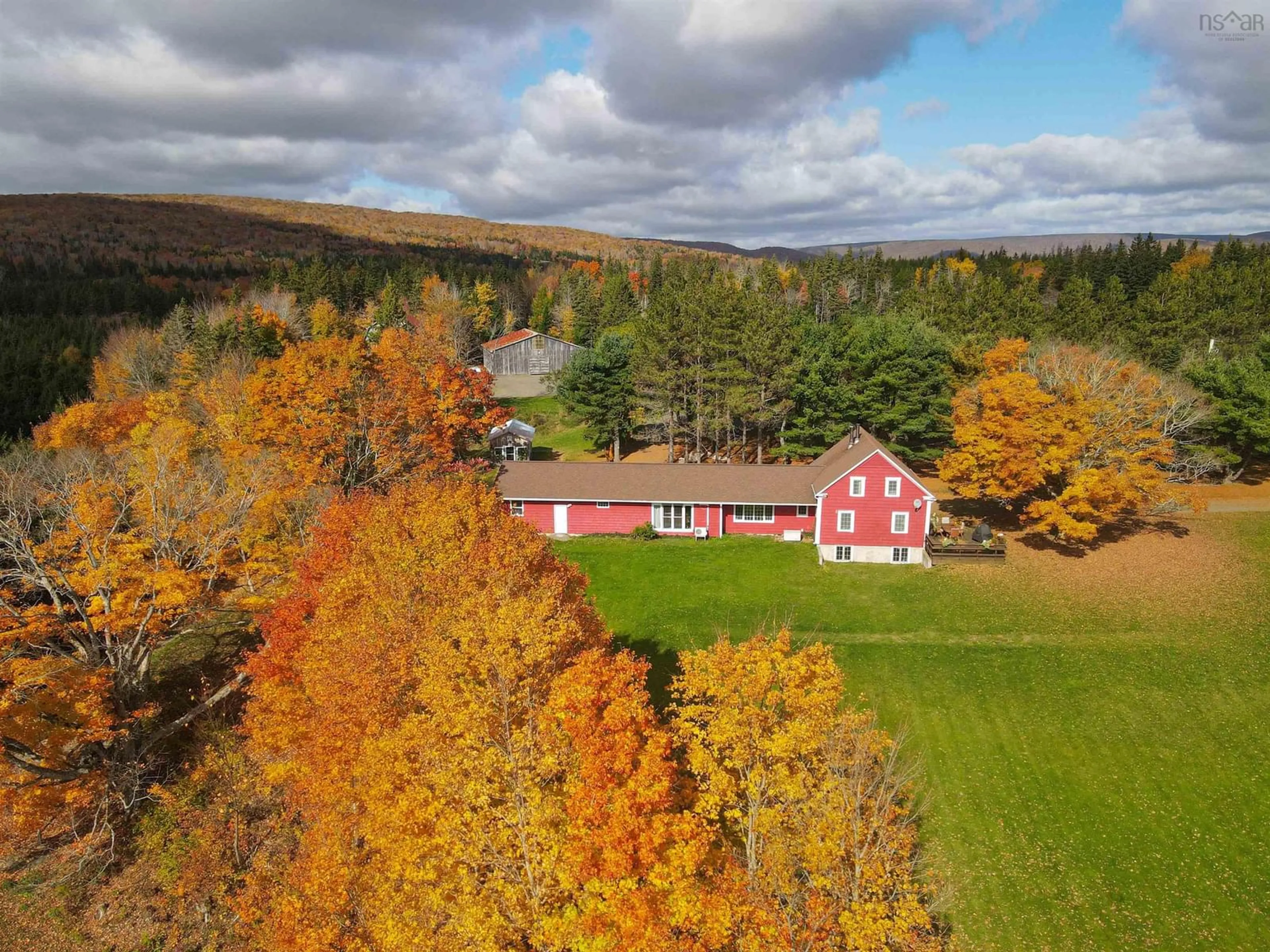 A pic from outside/outdoor area/front of a property/back of a property/a pic from drone, unknown for 2639 Cabot Trail, Middle River Nova Scotia B0E 1B0