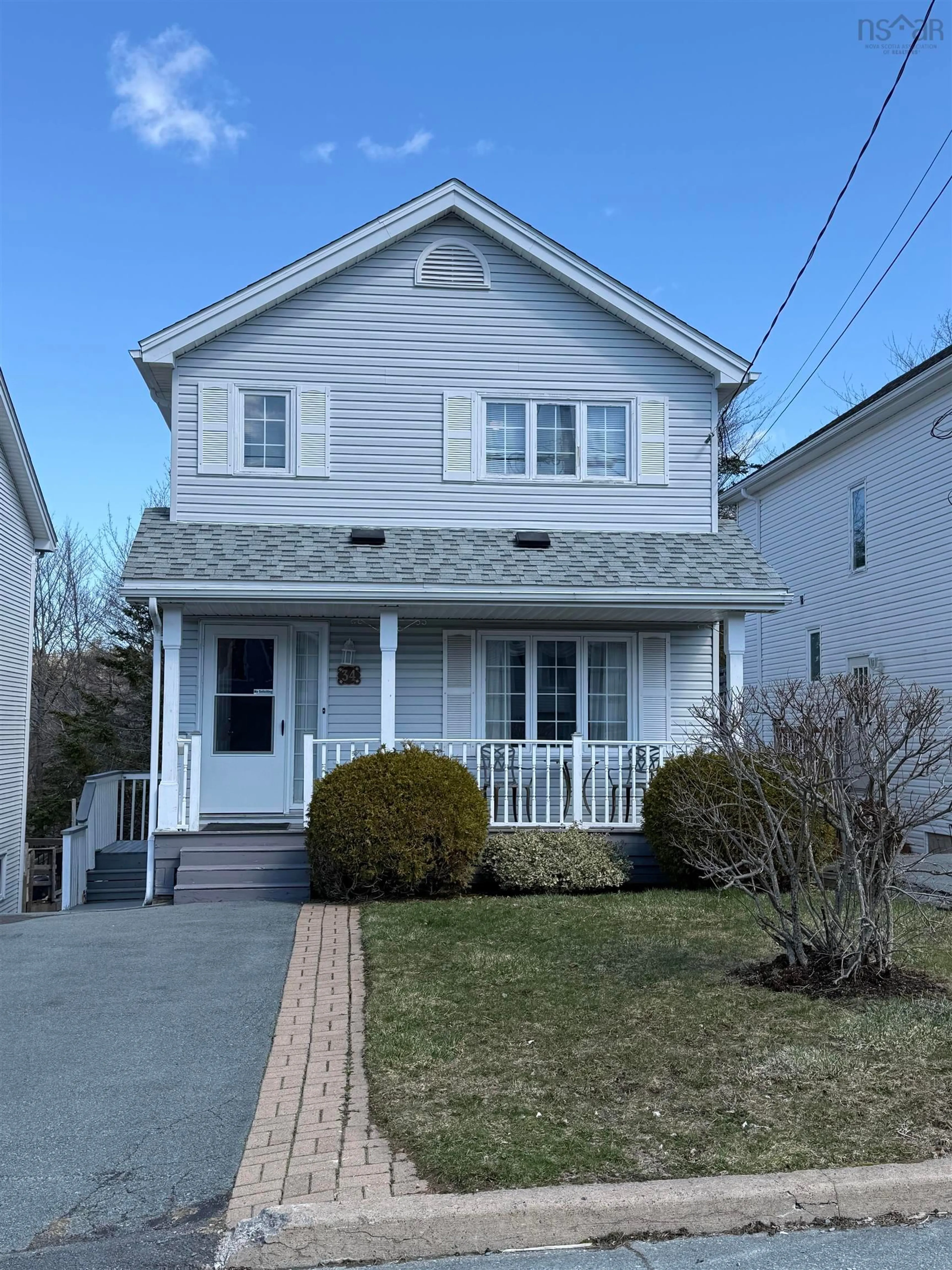 Home with vinyl exterior material, street for 34 Victoria Dr, Lower Sackville Nova Scotia B4C 4C3