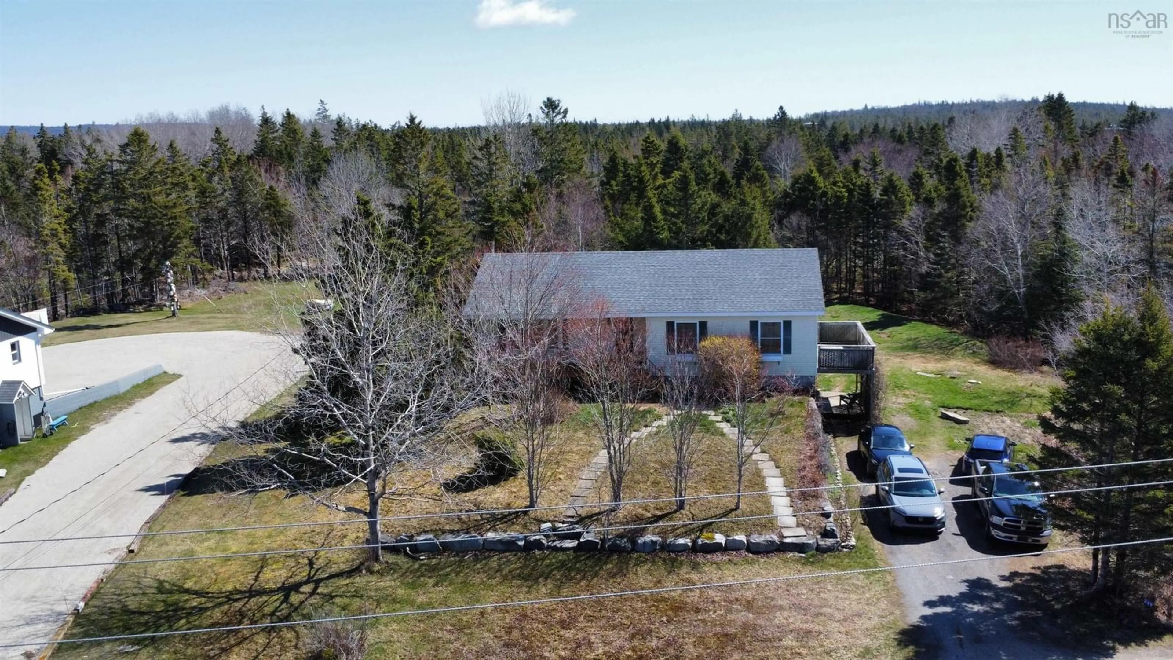 A pic from outside/outdoor area/front of a property/back of a property/a pic from drone, unknown for 239 New Harbour Rd, Blandford Nova Scotia B0J 1T0