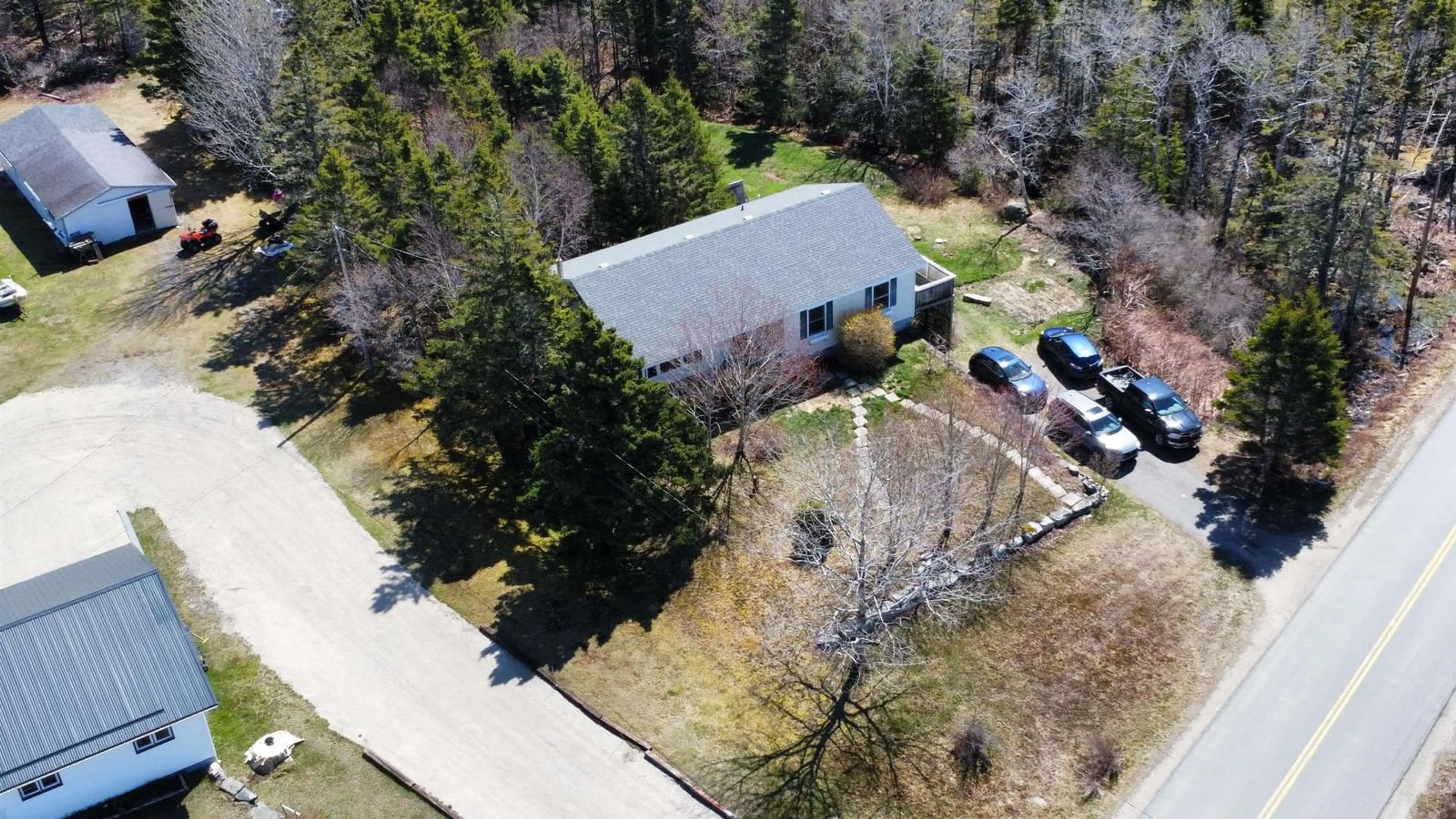 A pic from outside/outdoor area/front of a property/back of a property/a pic from drone, building for 239 New Harbour Rd, Blandford Nova Scotia B0J 1T0