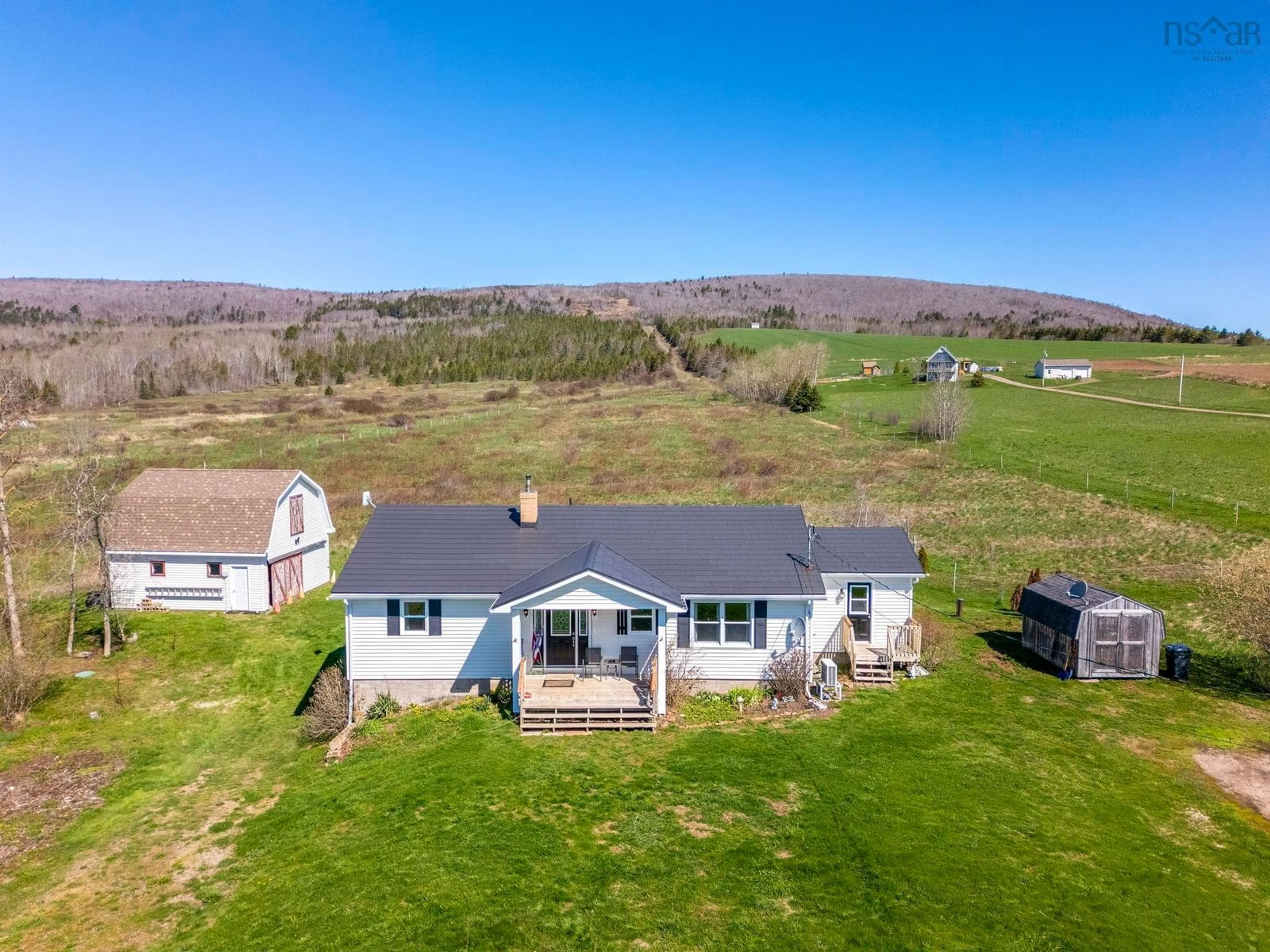 A pic from outside/outdoor area/front of a property/back of a property/a pic from drone, water/lake/river/ocean view for 427 Brooklyn Rd, Brooklyn Nova Scotia B0S 1M0