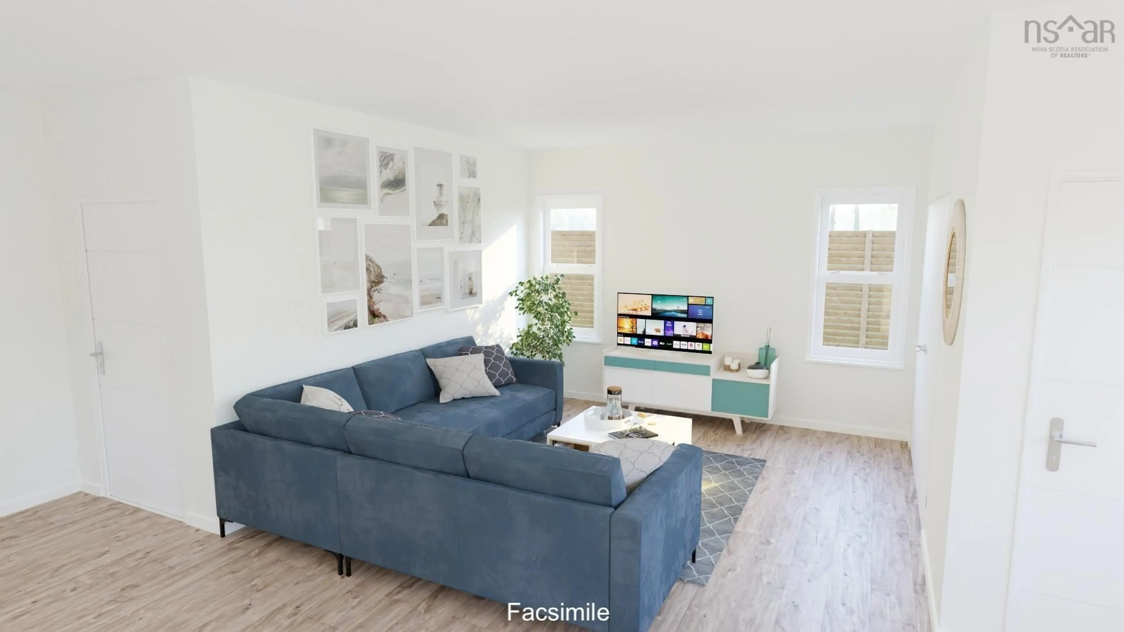 Living room with furniture, wood/laminate floor for TBD Irwin Lake Rd, Hilden Nova Scotia B0N 1C0
