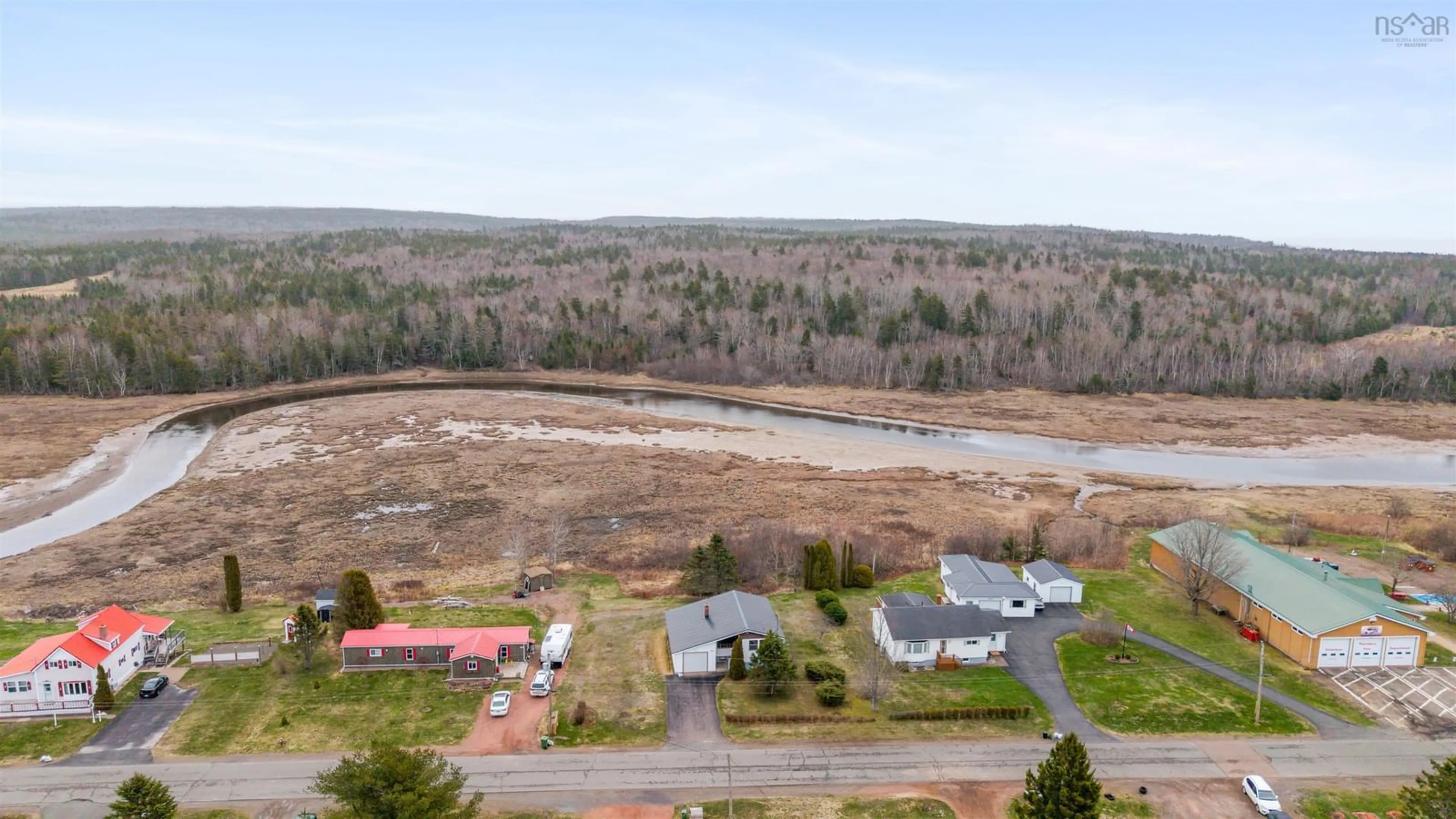 A pic from outside/outdoor area/front of a property/back of a property/a pic from drone, water/lake/river/ocean view for 284 Willow St, Parrsboro Nova Scotia B0M 1S0