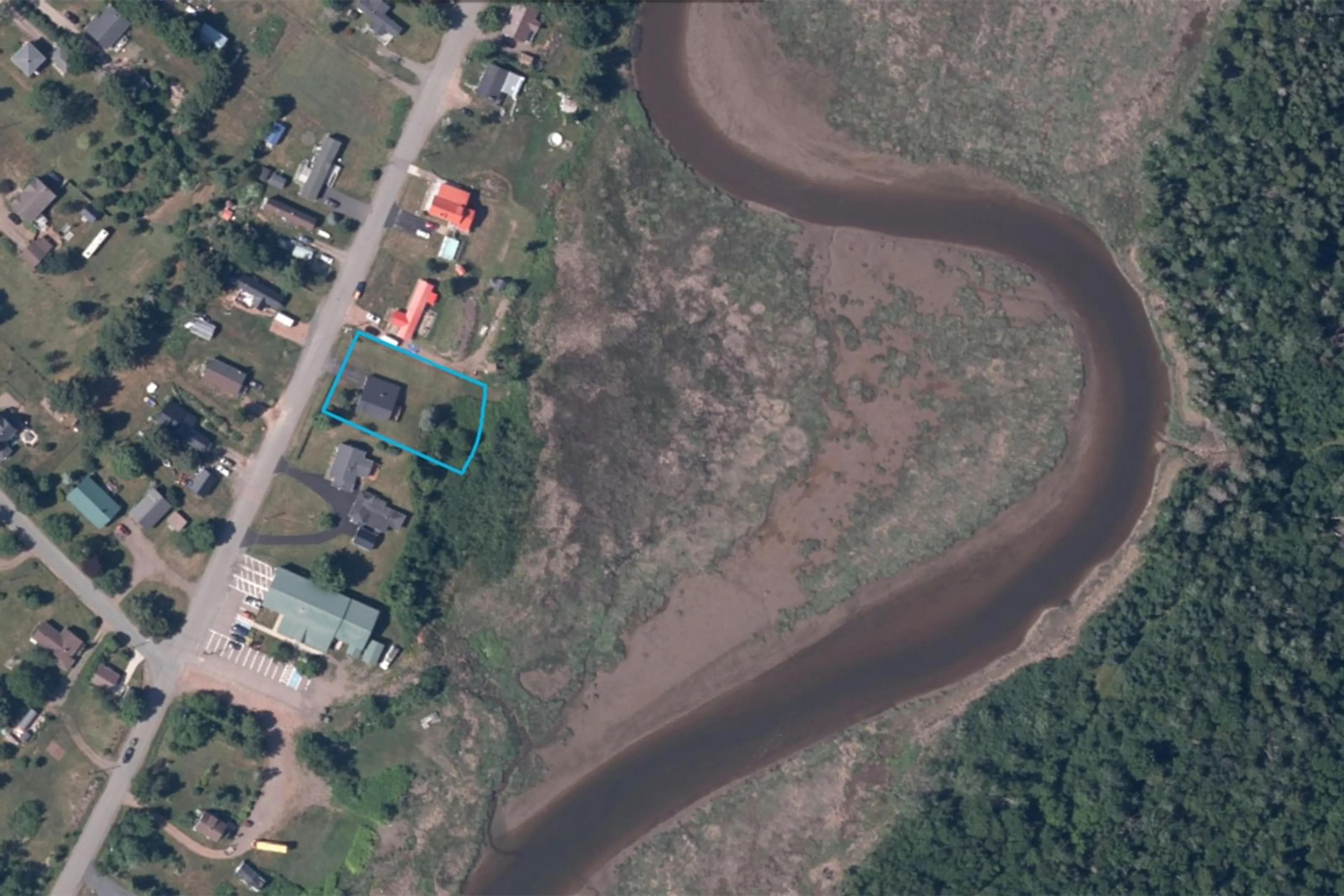 A pic from outside/outdoor area/front of a property/back of a property/a pic from drone, water/lake/river/ocean view for 284 Willow St, Parrsboro Nova Scotia B0M 1S0
