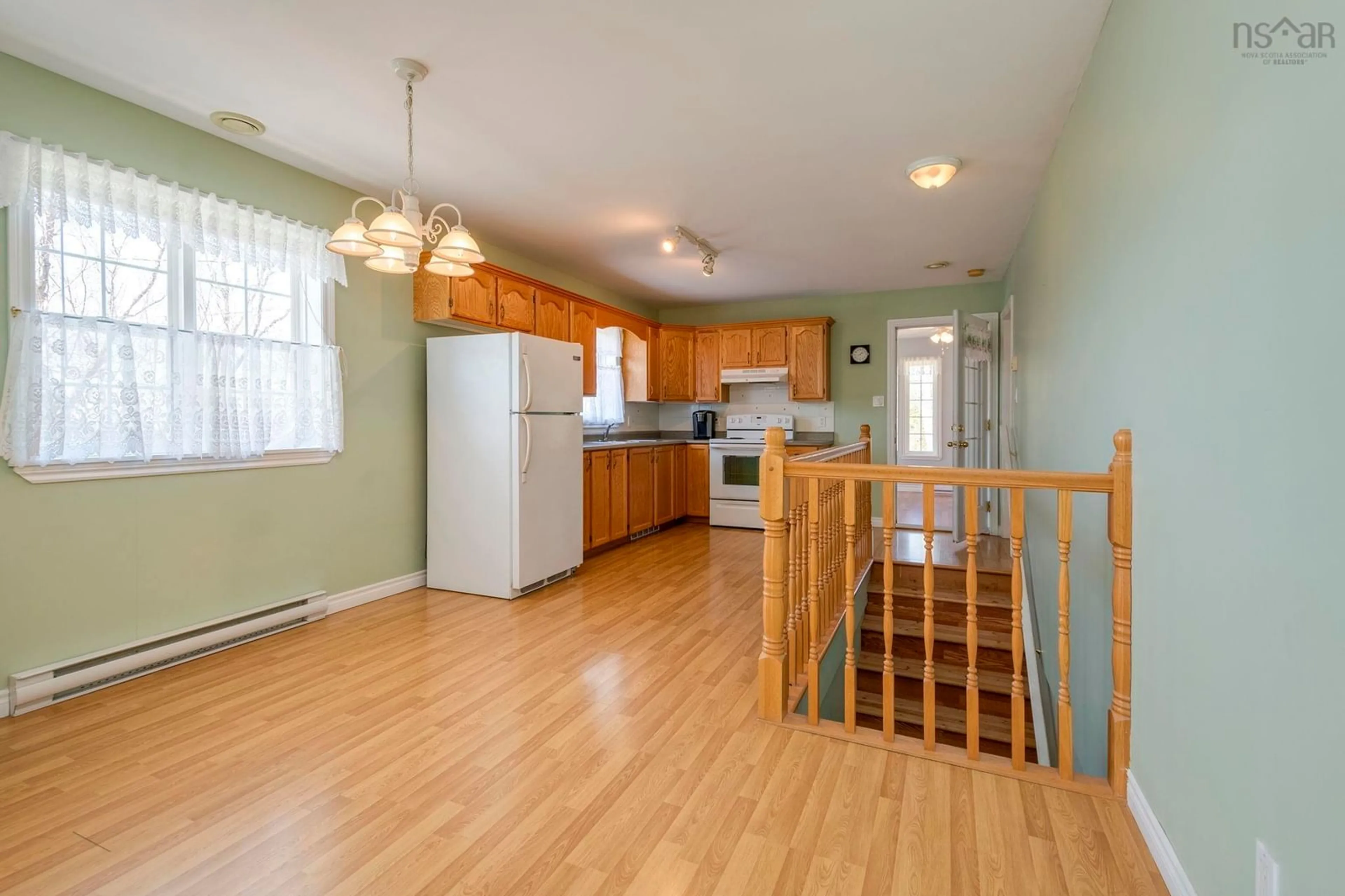 Open concept kitchen, wood/laminate floor for 778 Stewart Hill Rd, Upper Stewiacke Nova Scotia B0N 2P0