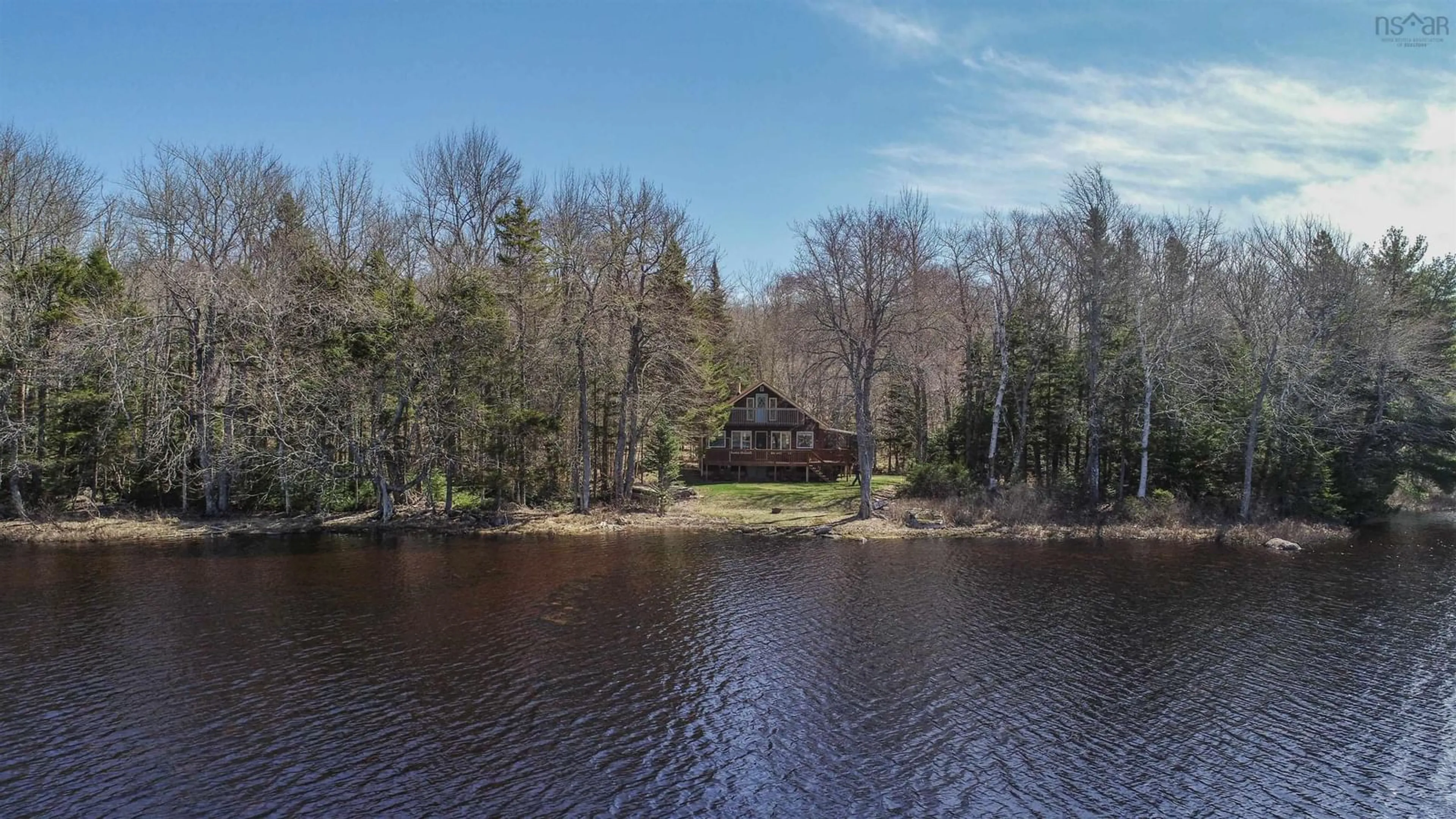 A pic from outside/outdoor area/front of a property/back of a property/a pic from drone, water/lake/river/ocean view for 577 Lakecrest Drive, Armstrong Lake Nova Scotia B0R 1H0