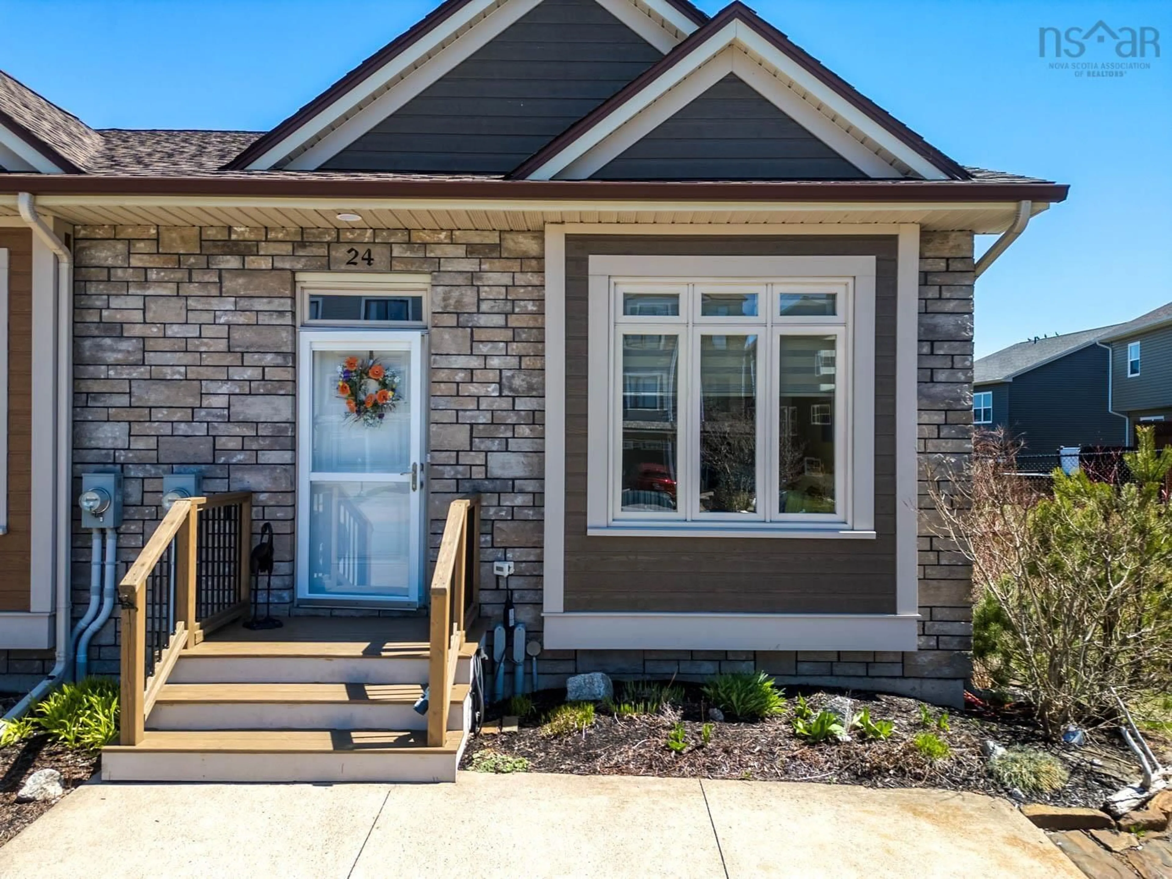 Home with vinyl exterior material, street for 24 Cabernet Crt, Timberlea Nova Scotia B3T 0E4