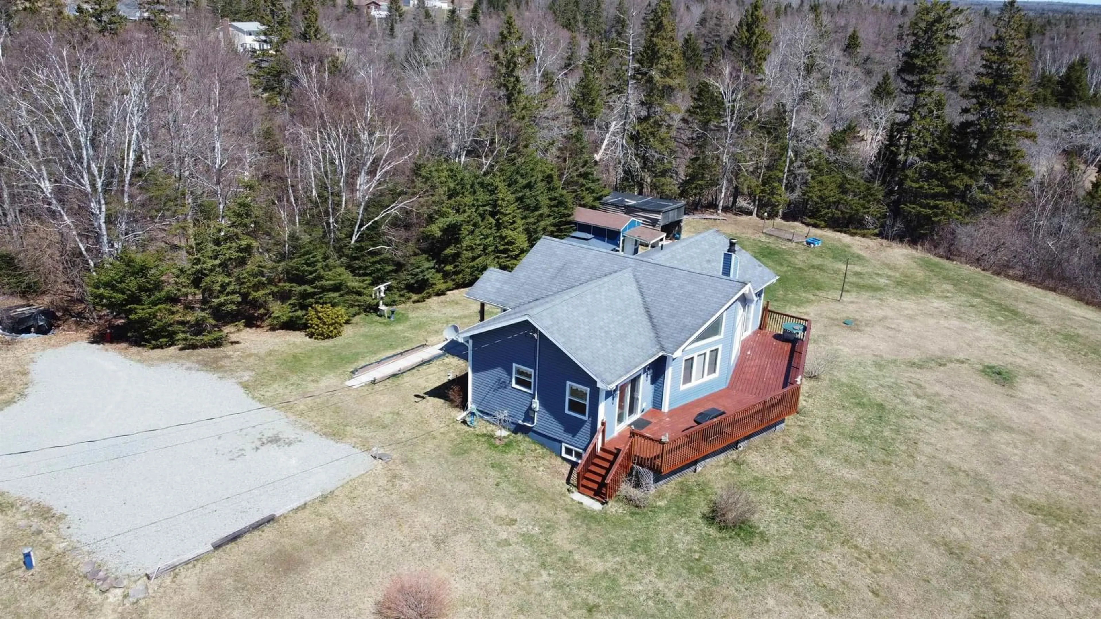 A pic from outside/outdoor area/front of a property/back of a property/a pic from drone, building for 543 Lower River Rd, Cleveland Nova Scotia B0E 1J0