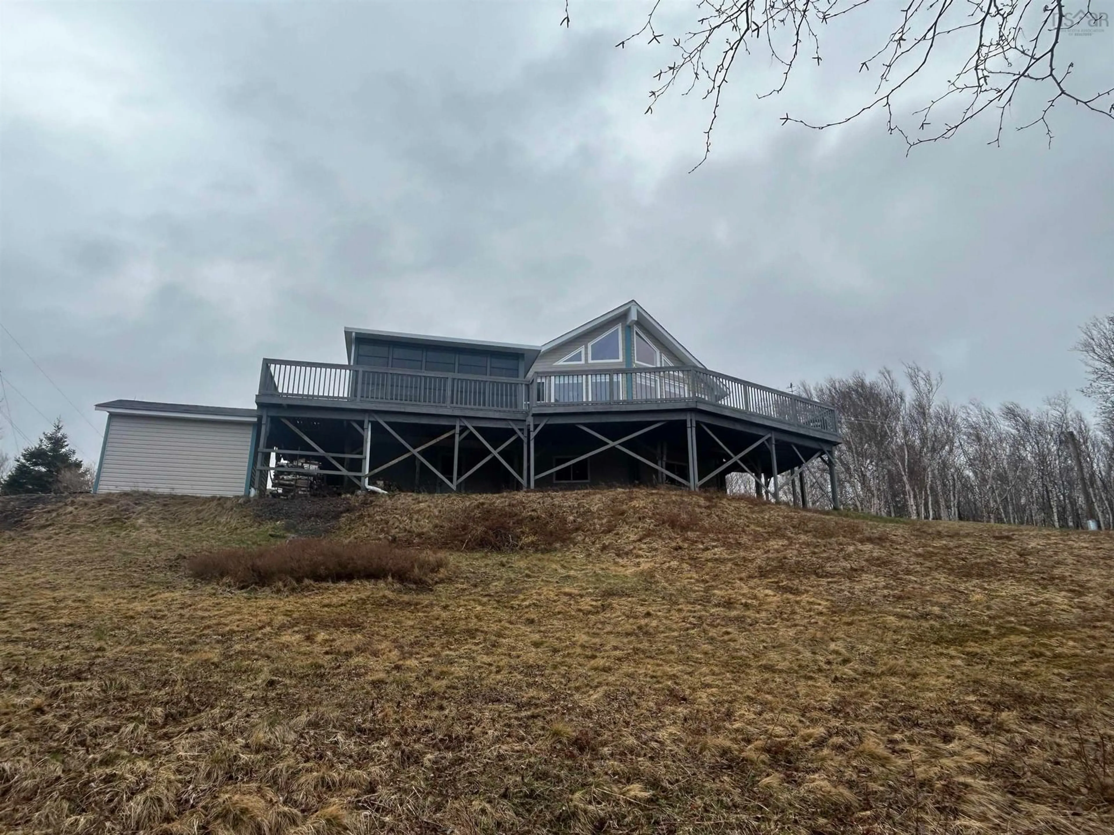 A pic from outside/outdoor area/front of a property/back of a property/a pic from drone, mountain view for 8642 Highway 337, Georgeville Nova Scotia B2G 2L1