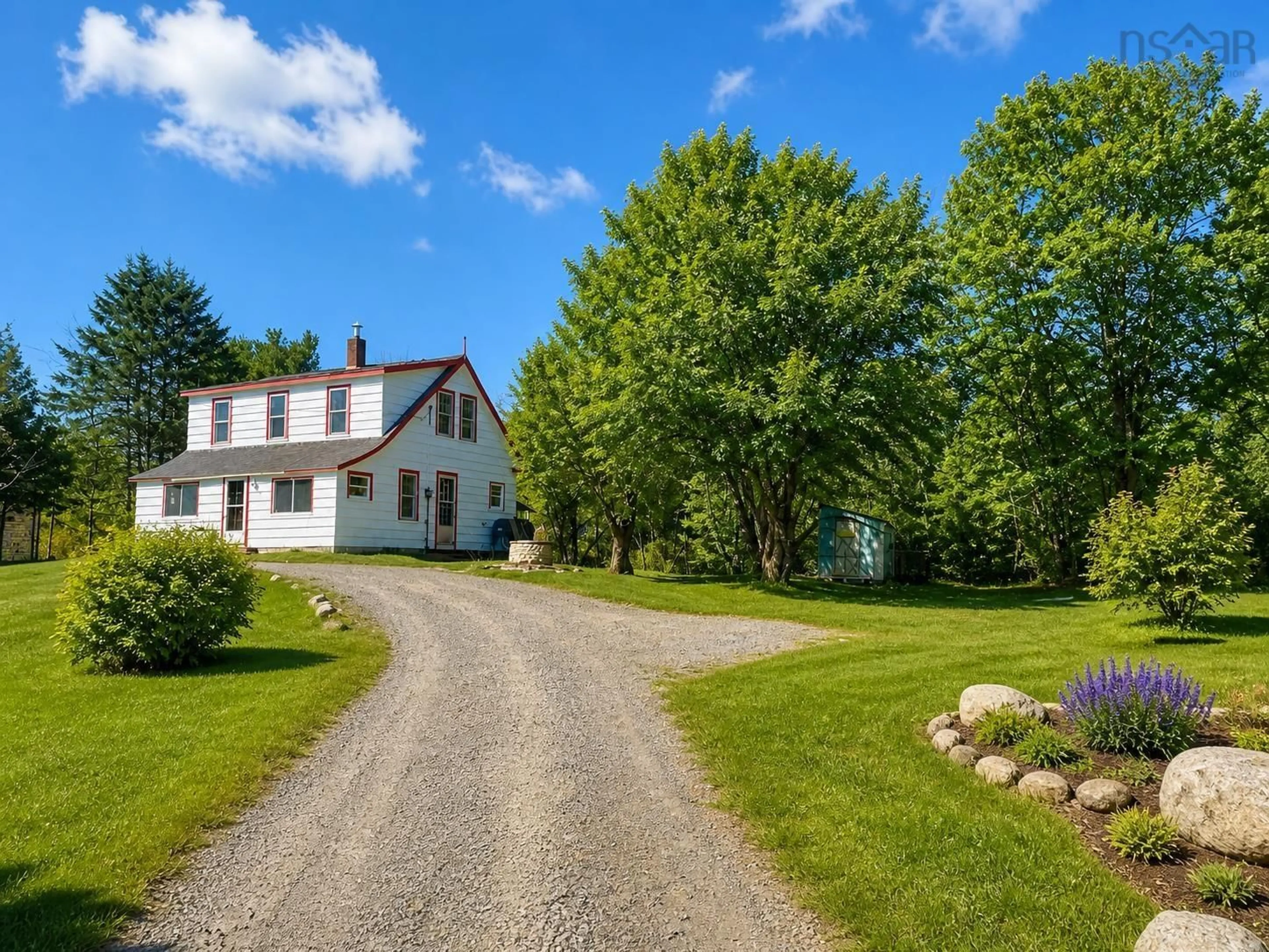 A pic from outside/outdoor area/front of a property/back of a property/a pic from drone, street for 48 George Dorey Rd, Western Shore Nova Scotia B0J 3M0