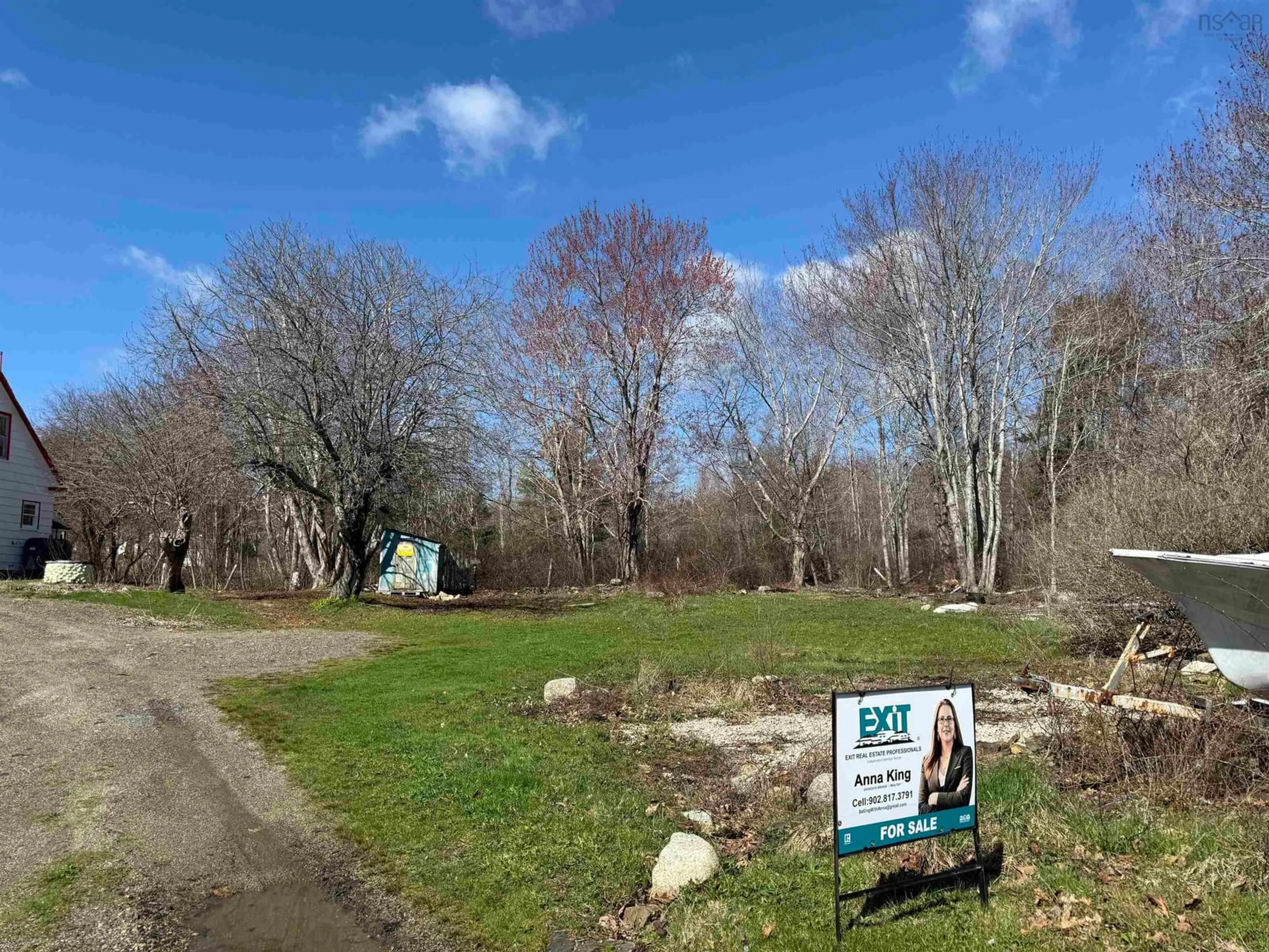 A pic from outside/outdoor area/front of a property/back of a property/a pic from drone, forest/trees view for 48 George Dorey Rd, Western Shore Nova Scotia B0J 3M0