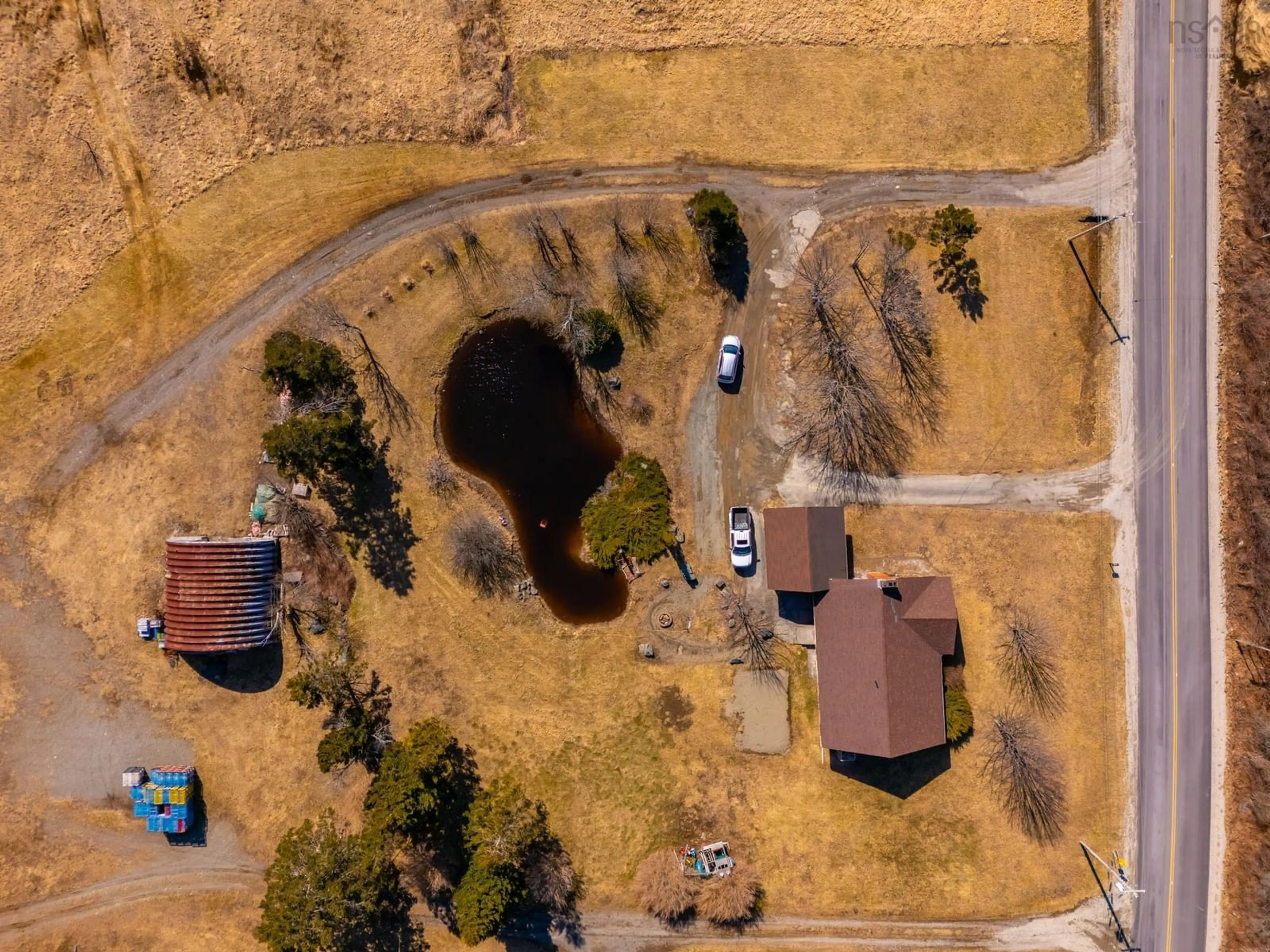 A pic from outside/outdoor area/front of a property/back of a property/a pic from drone, street for 30 Common Cross Rd, Saulnierville Nova Scotia B0W 2Z0