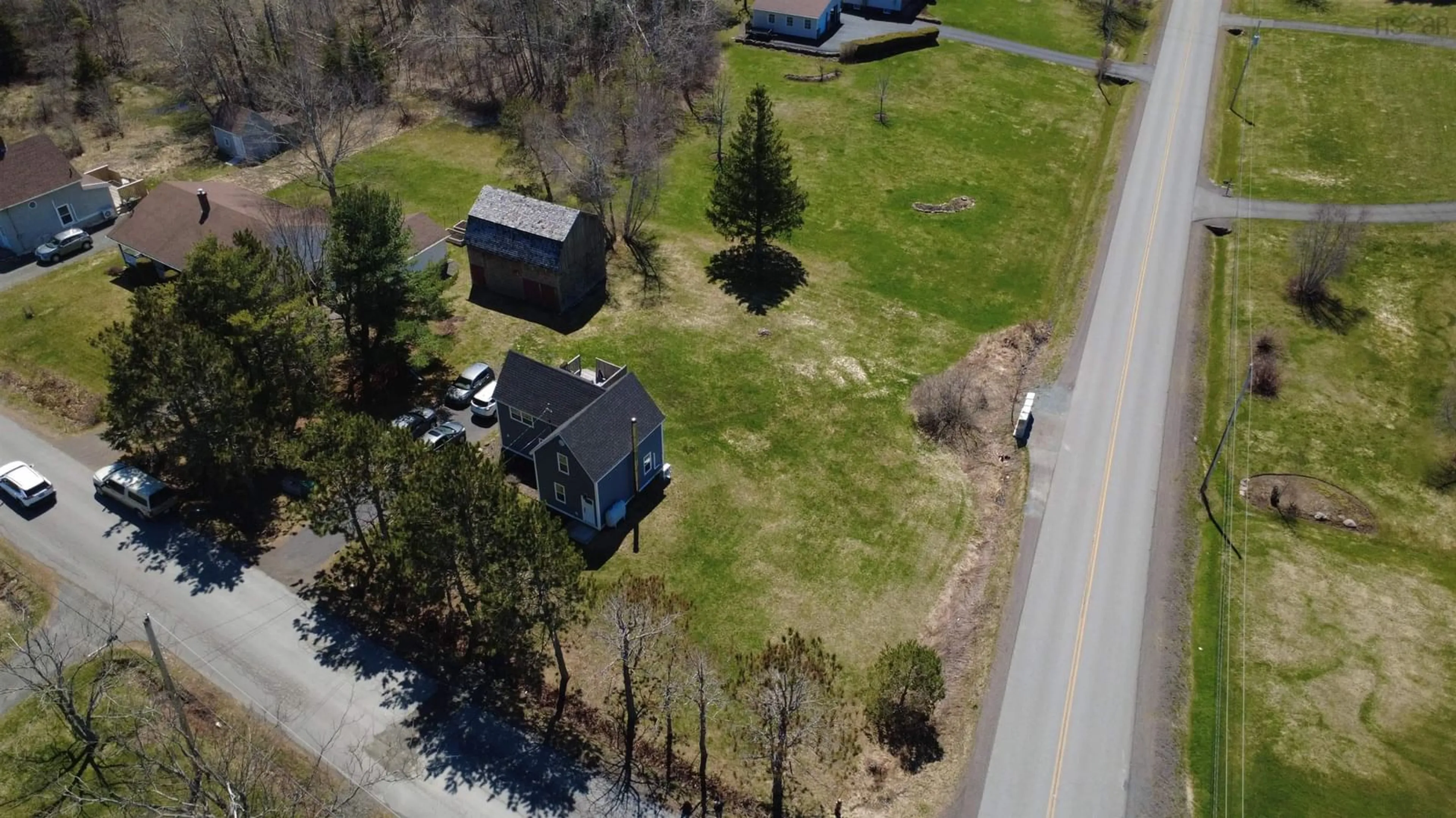 A pic from outside/outdoor area/front of a property/back of a property/a pic from drone, street for 124 Pump Road Rd, Westville Nova Scotia B0K 2A0