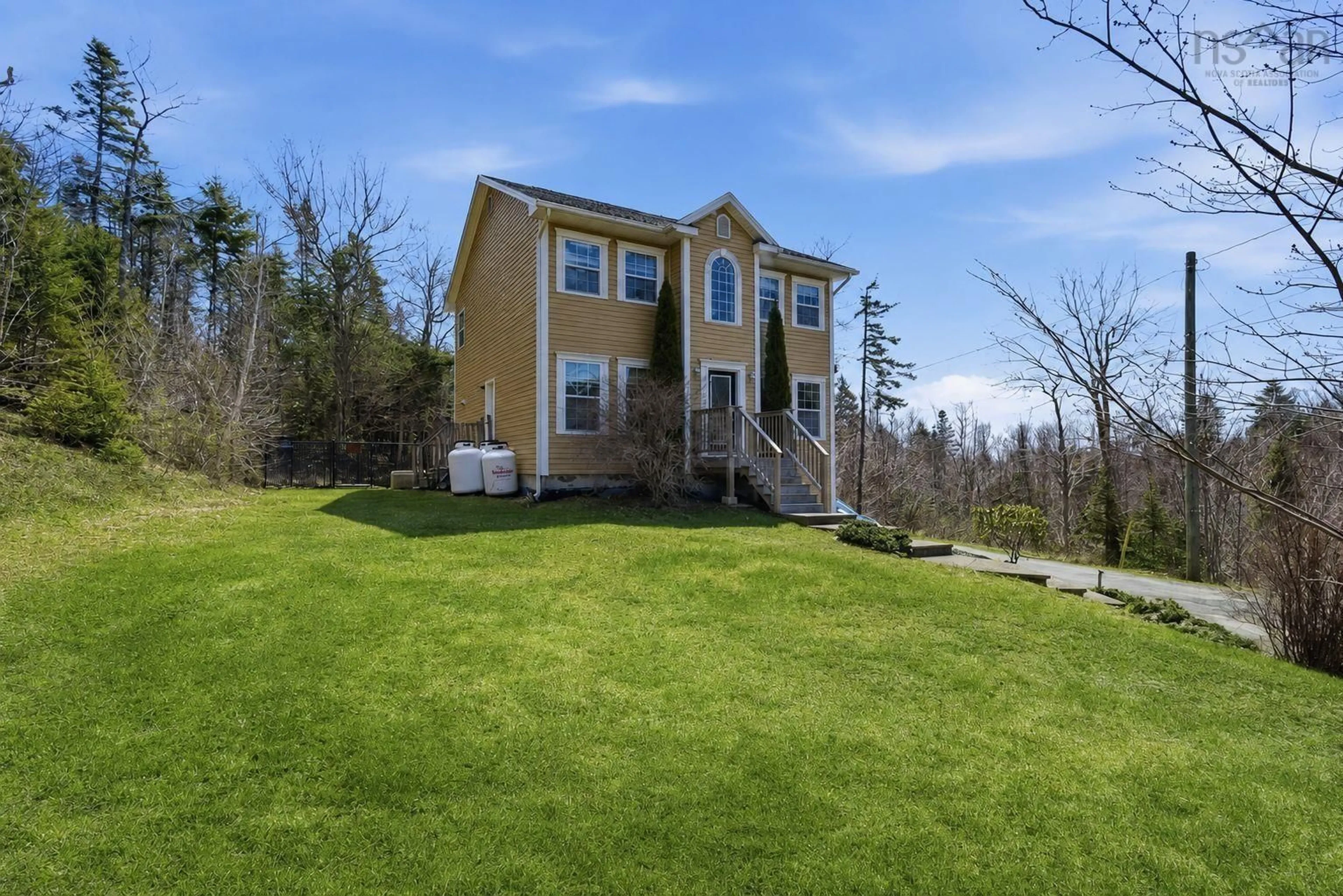 A pic from outside/outdoor area/front of a property/back of a property/a pic from drone, unknown for 130 Snowberry Crt, Middle Sackville Nova Scotia B4E 3H6