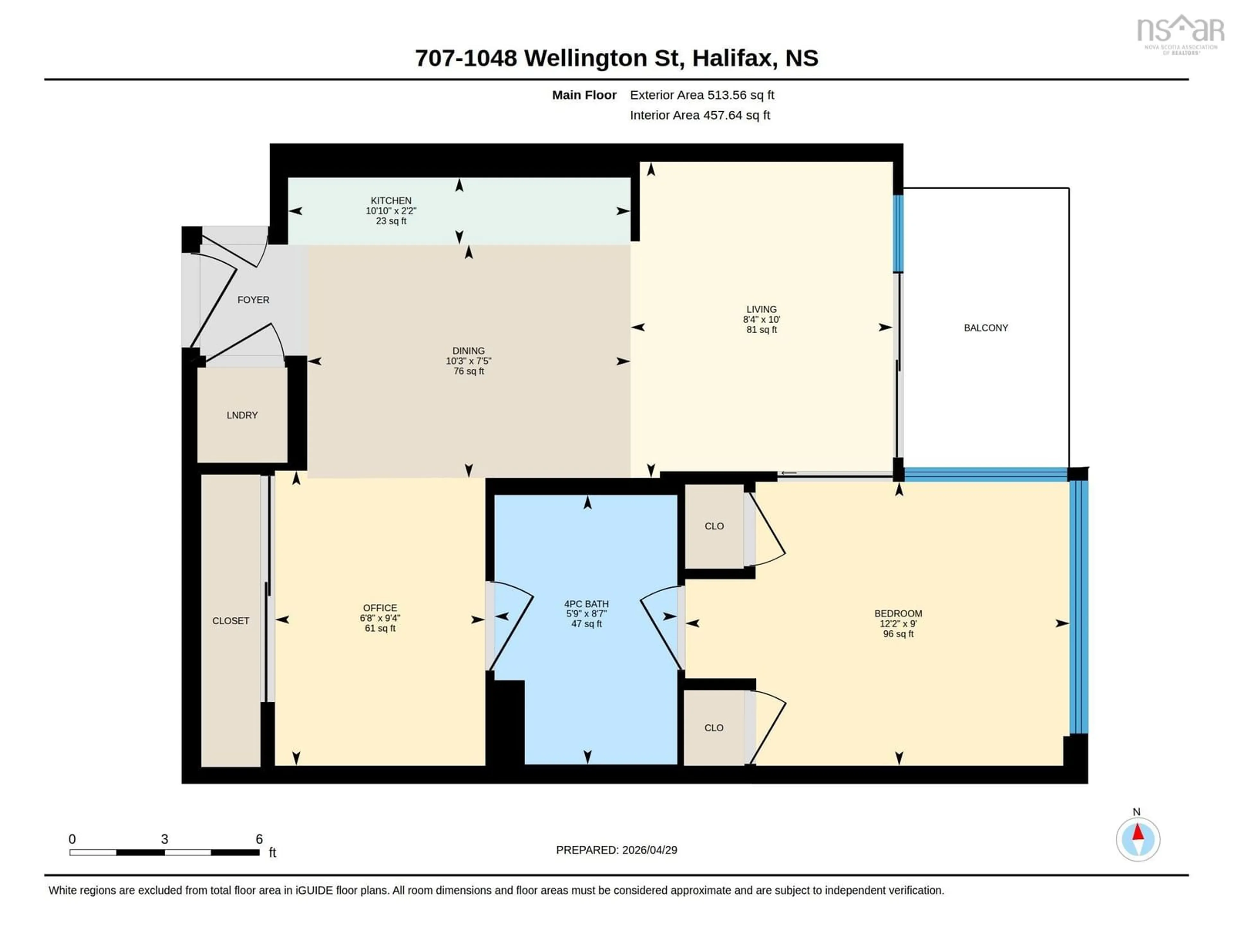 Floor plan for 1048 Wellington St #707, Halifax Nova Scotia B3H 0C2