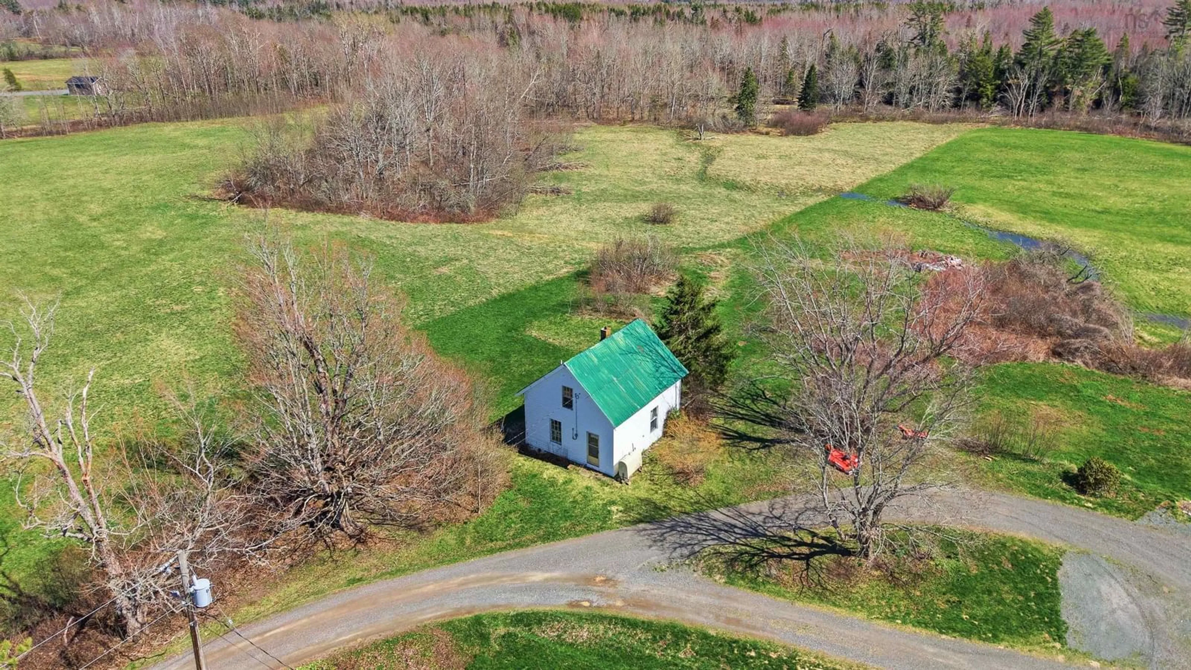 A pic from outside/outdoor area/front of a property/back of a property/a pic from drone, unknown for 420 Stillman Rd, Salt Springs Nova Scotia B0K 1P0