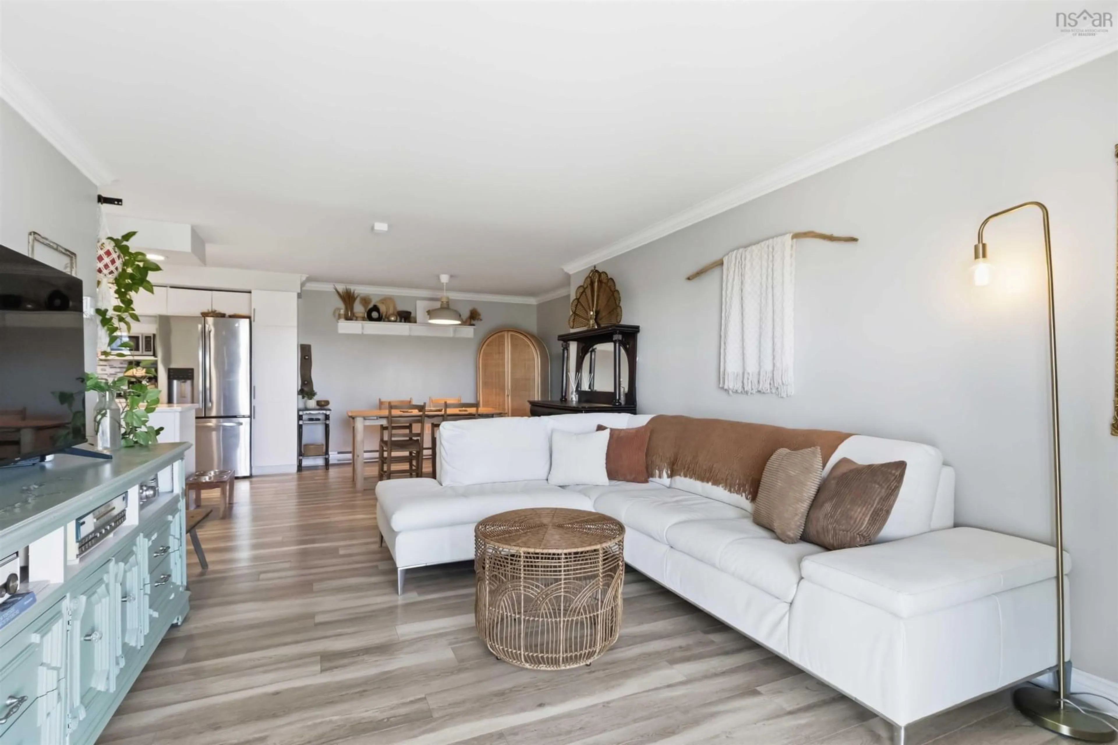 Living room with furniture, wood/laminate floor for 6 Rose Way Way #12, Dartmouth Nova Scotia B2Y 4L9