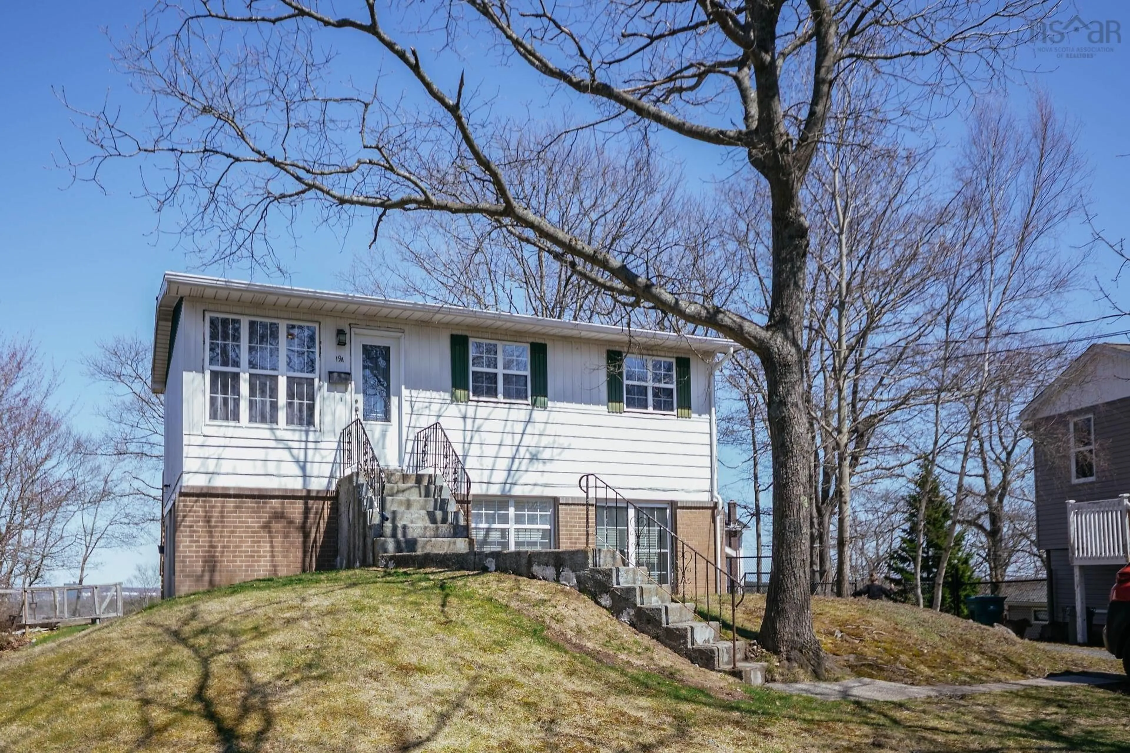 Home with vinyl exterior material, street for 19 Circle Dr, Halifax Nova Scotia B3P 1J9