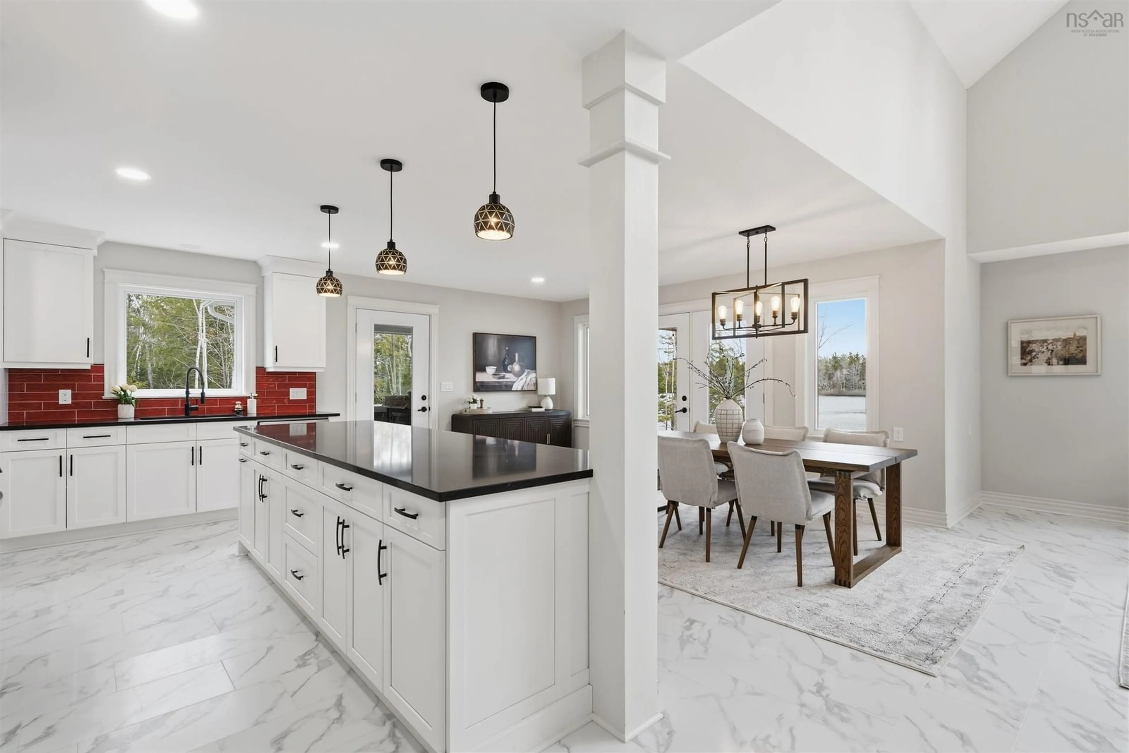 Open concept kitchen, ceramic/tile floor for 55 Chalet Dr, Vaughan Nova Scotia B0N 2T0