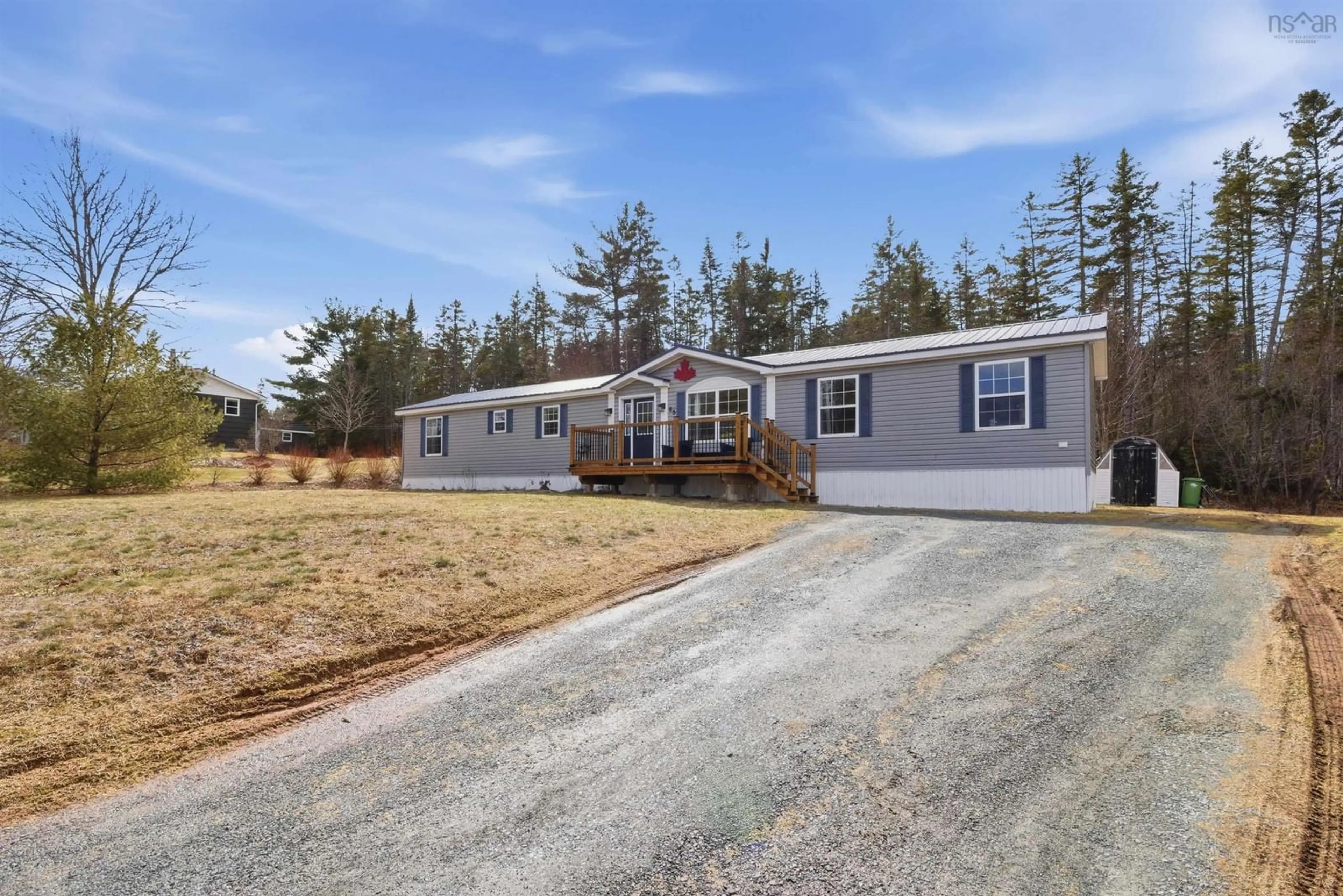 Home with vinyl exterior material, street for 65 Denise Dr, Three Mile Plains Nova Scotia B0N 2T0
