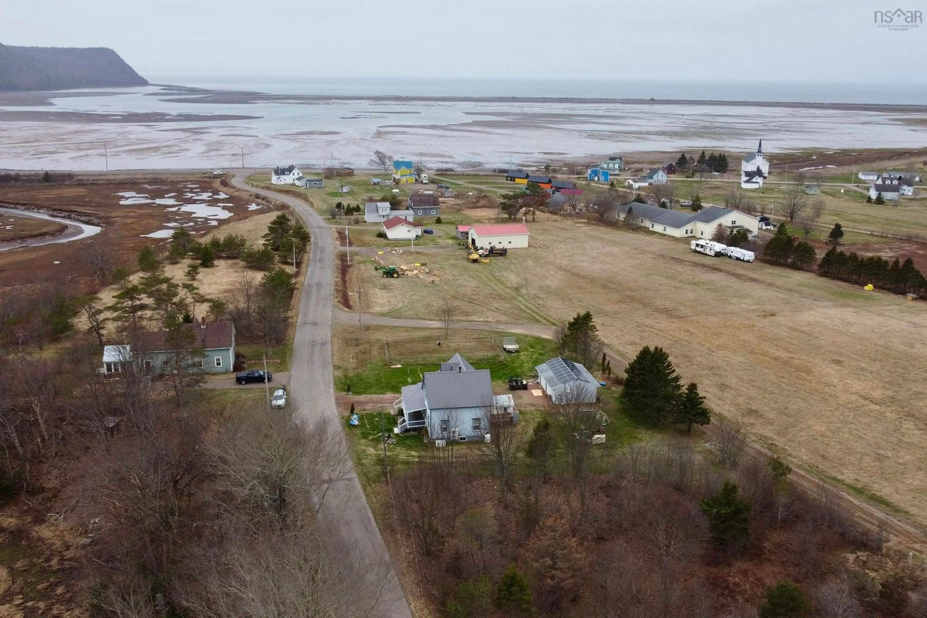 A pic from outside/outdoor area/front of a property/back of a property/a pic from drone, water/lake/river/ocean view for 73 Mills Rd, Advocate Harbour Nova Scotia B0M 1A0