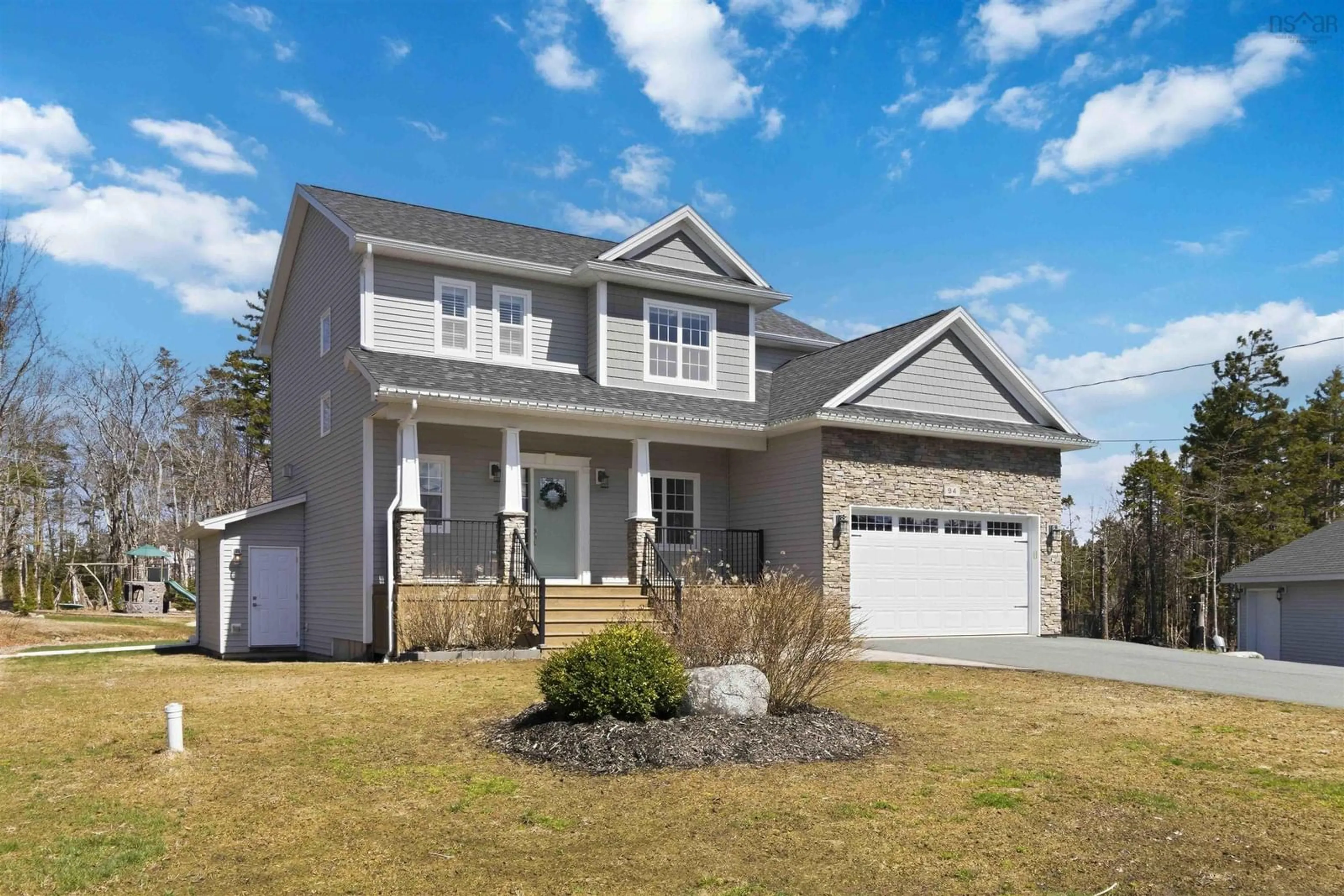 Home with vinyl exterior material, street for 94 Sheeba Dr, Hammonds Plains Nova Scotia B4B 0E3