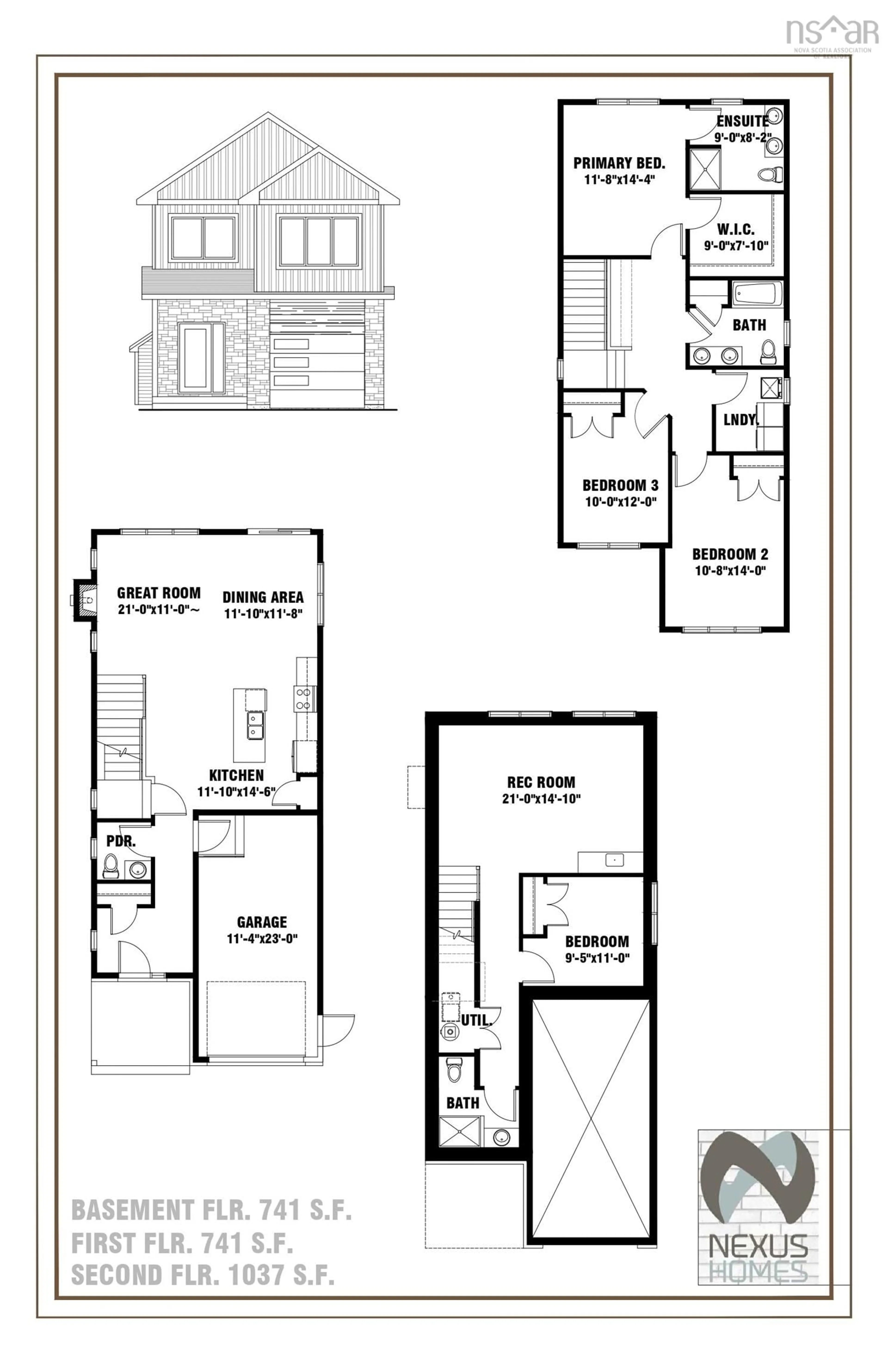 Floor plan for 150 Terrastone Ridge, Dartmouth Nova Scotia B2X 0E5