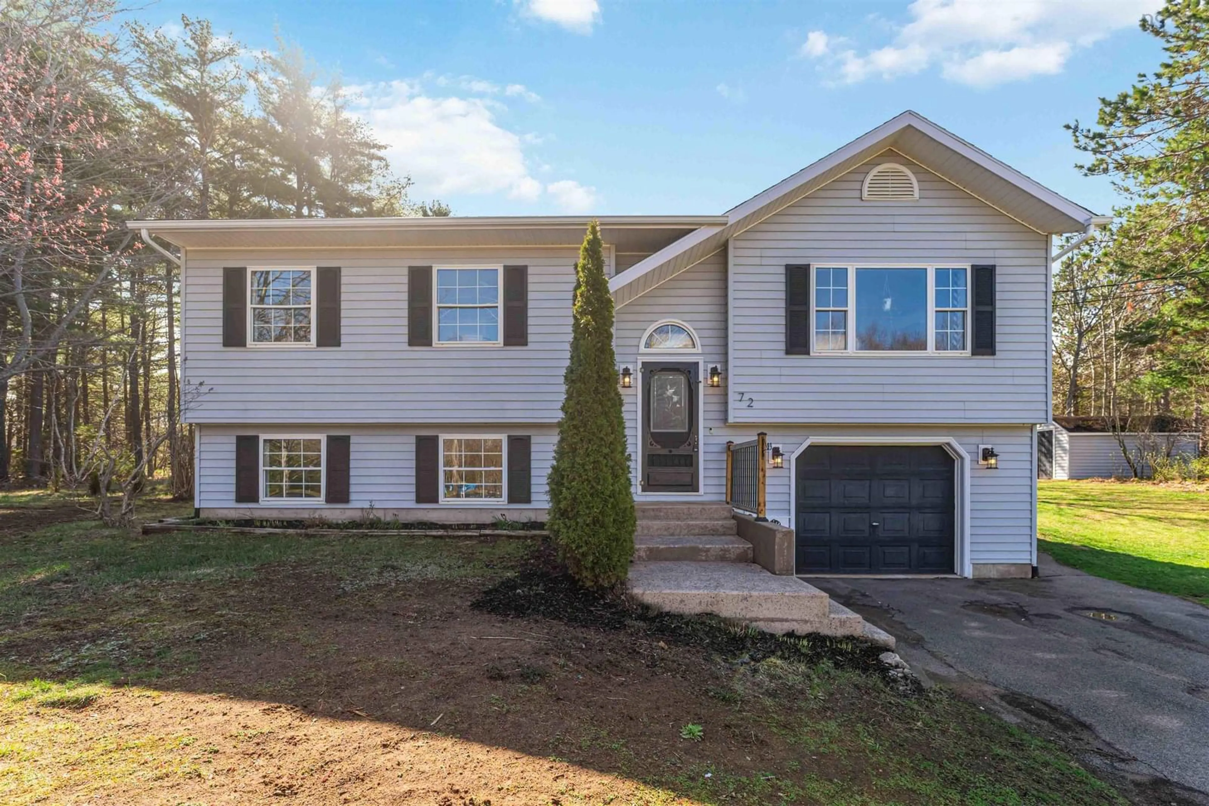 Home with vinyl exterior material, street for 72 Adam Dr, South Farmington Nova Scotia B0P 1W0