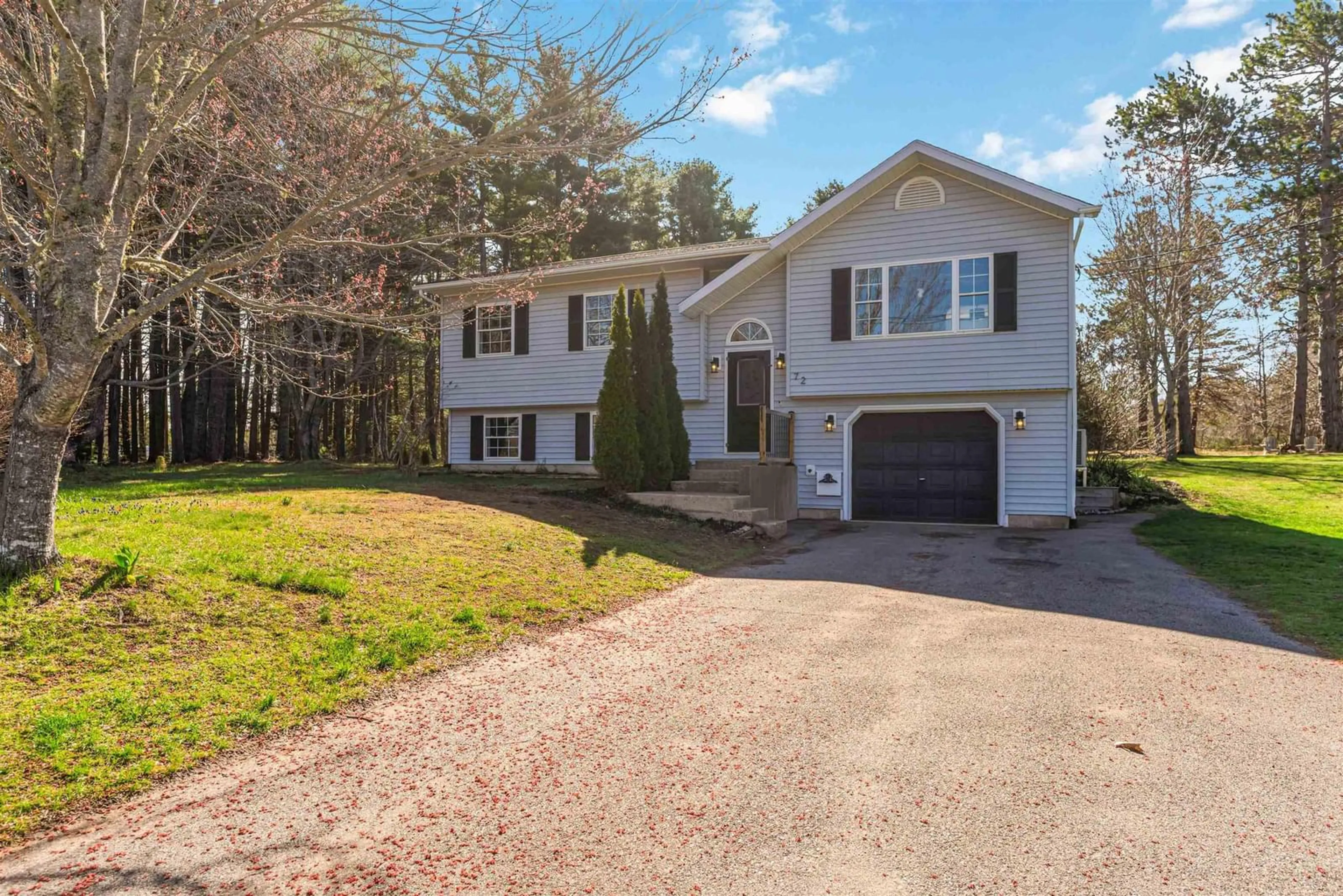 Home with vinyl exterior material, street for 72 Adam Dr, South Farmington Nova Scotia B0P 1W0