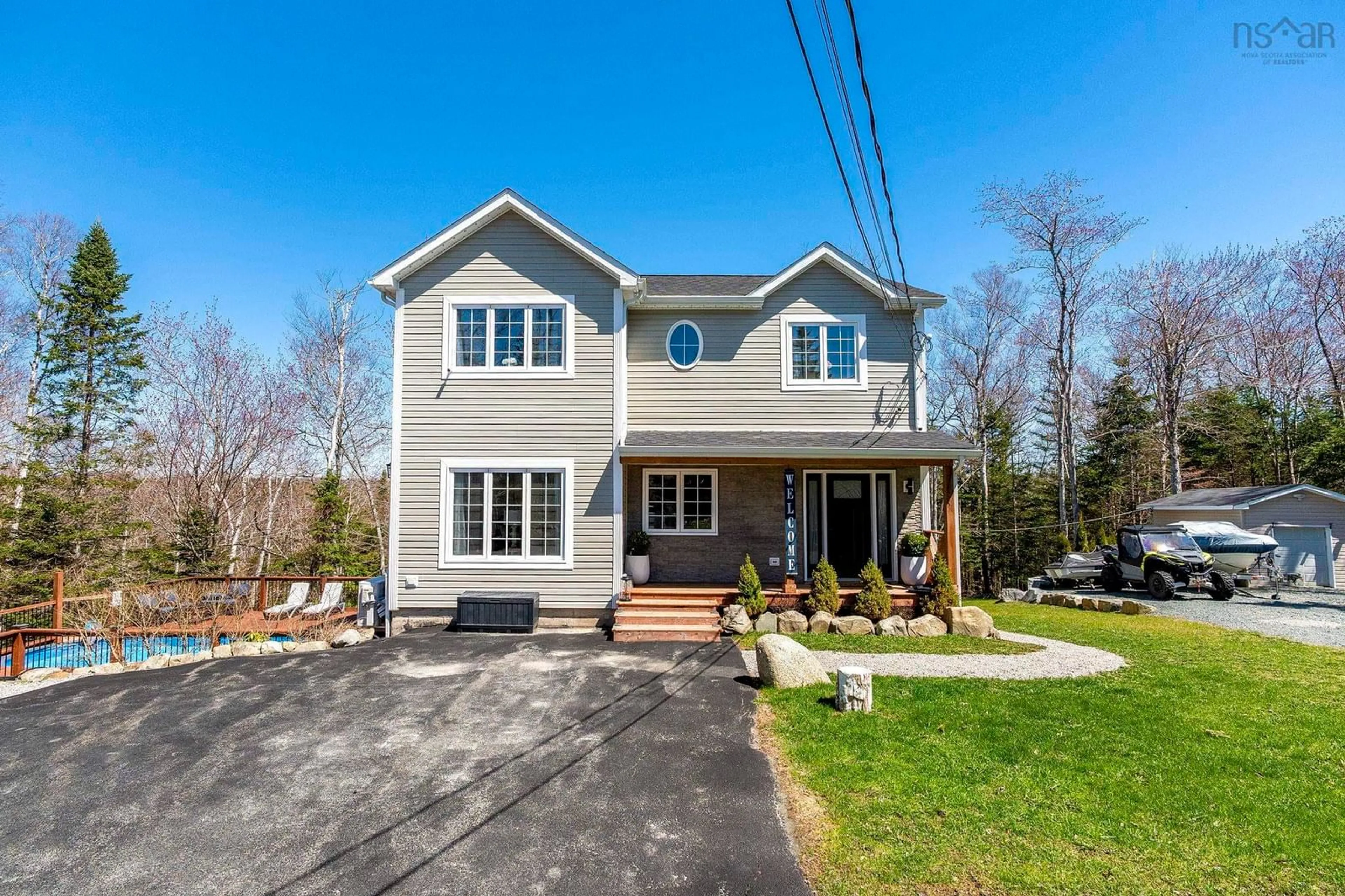 Home with vinyl exterior material, street for 569 Lakecrest Dr, Middle Sackville Nova Scotia B4E 3L4