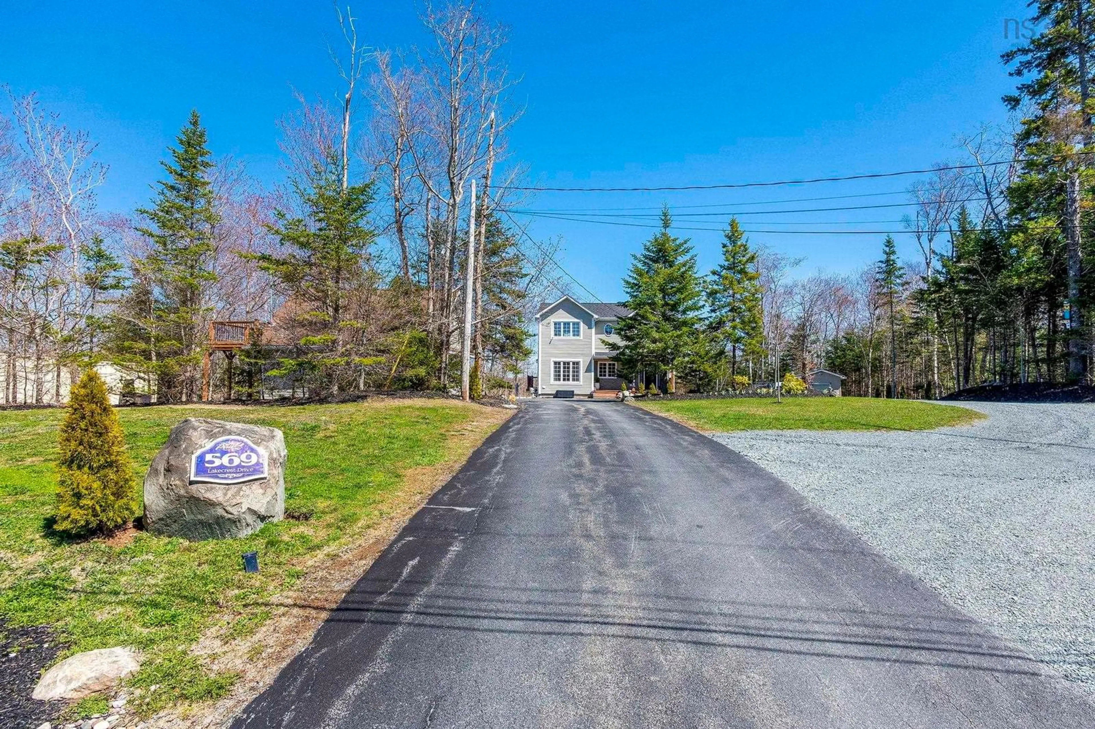 A pic from outside/outdoor area/front of a property/back of a property/a pic from drone, street for 569 Lakecrest Dr, Middle Sackville Nova Scotia B4E 3L4