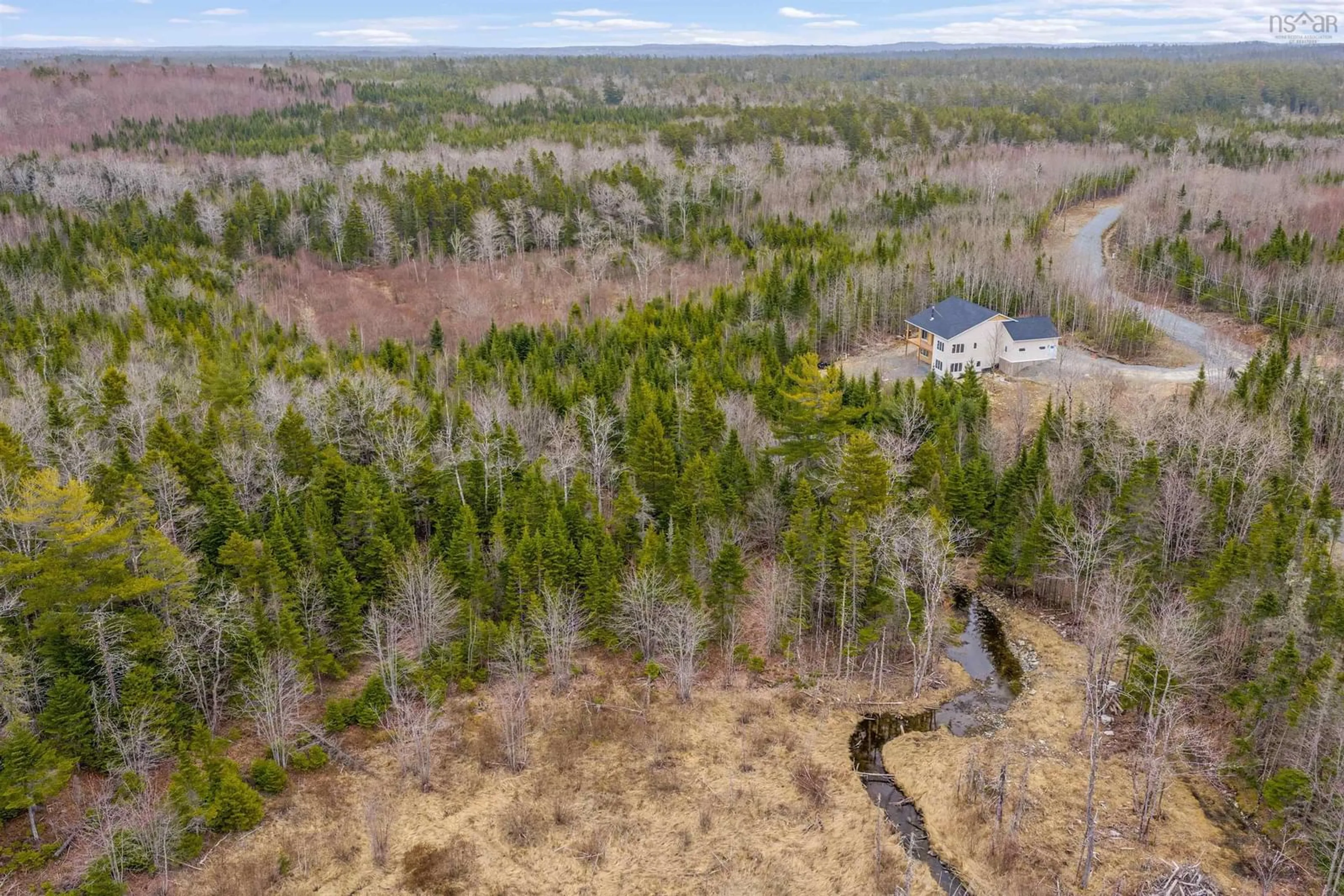 A pic from outside/outdoor area/front of a property/back of a property/a pic from drone, forest/trees view for 208 Bretton Woods Rd, Mount Uniacke Nova Scotia B0N 1Z0