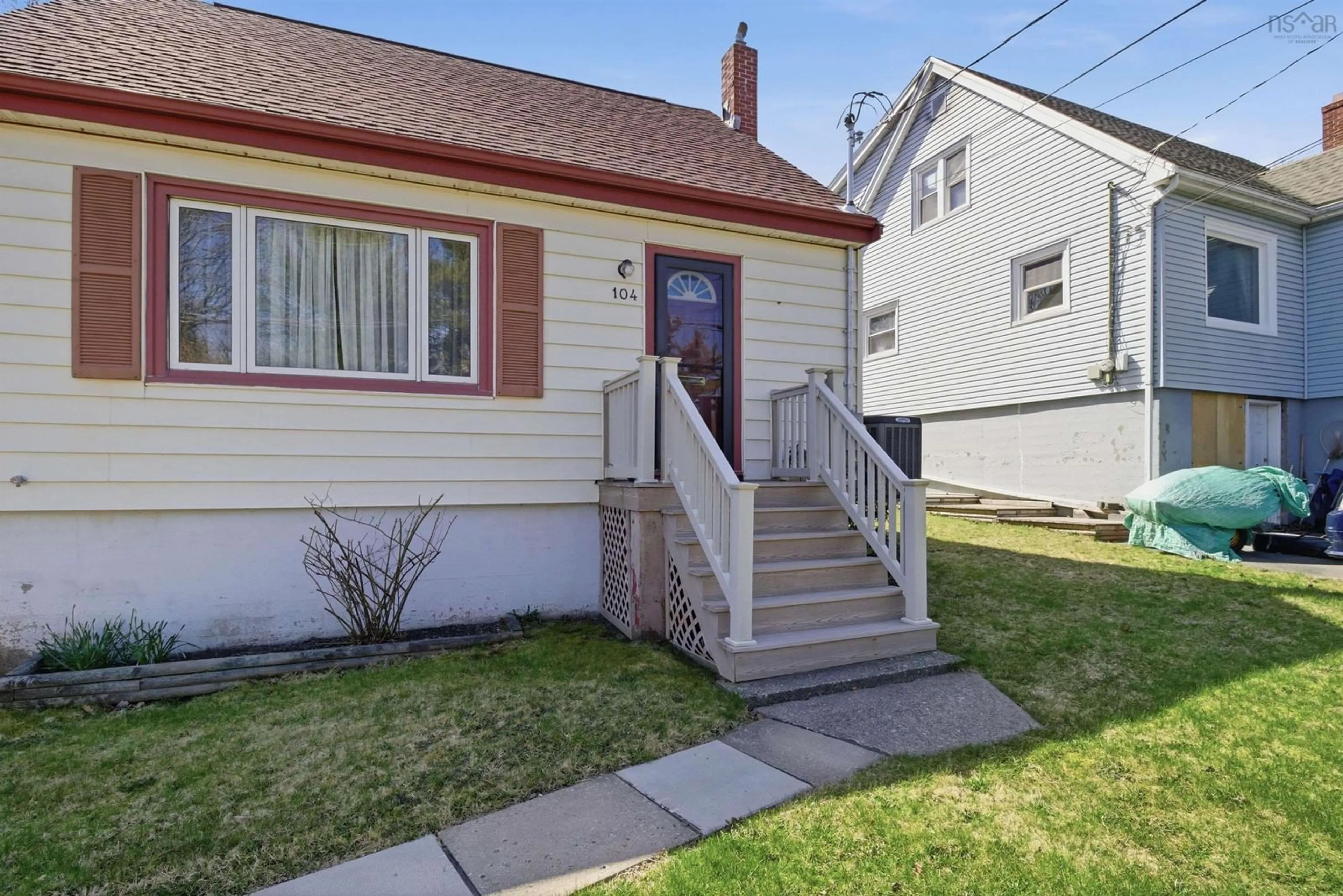 Home with vinyl exterior material, street for 104 Melrose Ave, Halifax Nova Scotia B3N 2E4