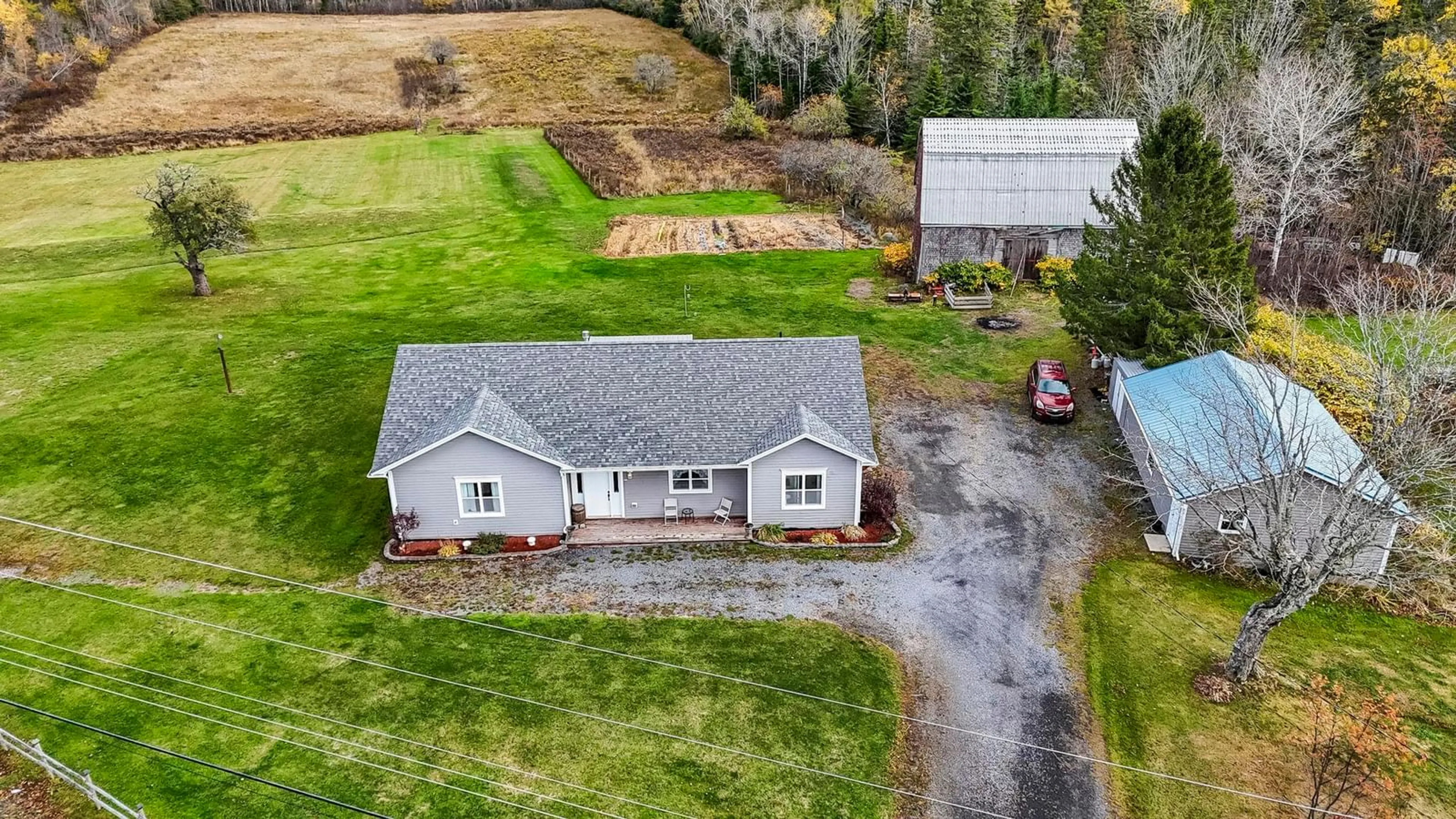 A pic from outside/outdoor area/front of a property/back of a property/a pic from drone, unknown for 6874 Highway 354, Kennetcook Nova Scotia B0N 1P0