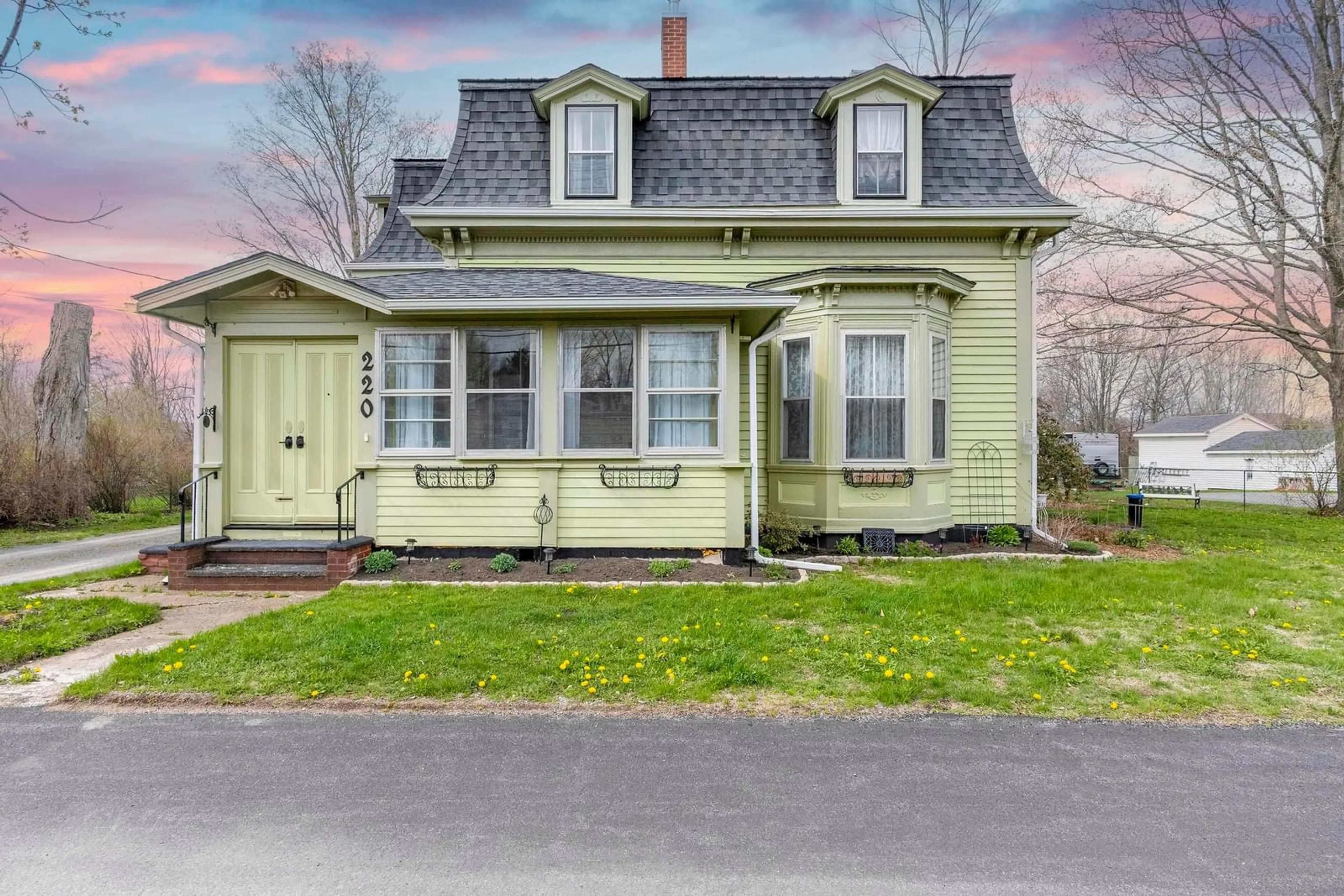 Home with vinyl exterior material, street for 220 Main St, Berwick Nova Scotia B0P 1E0
