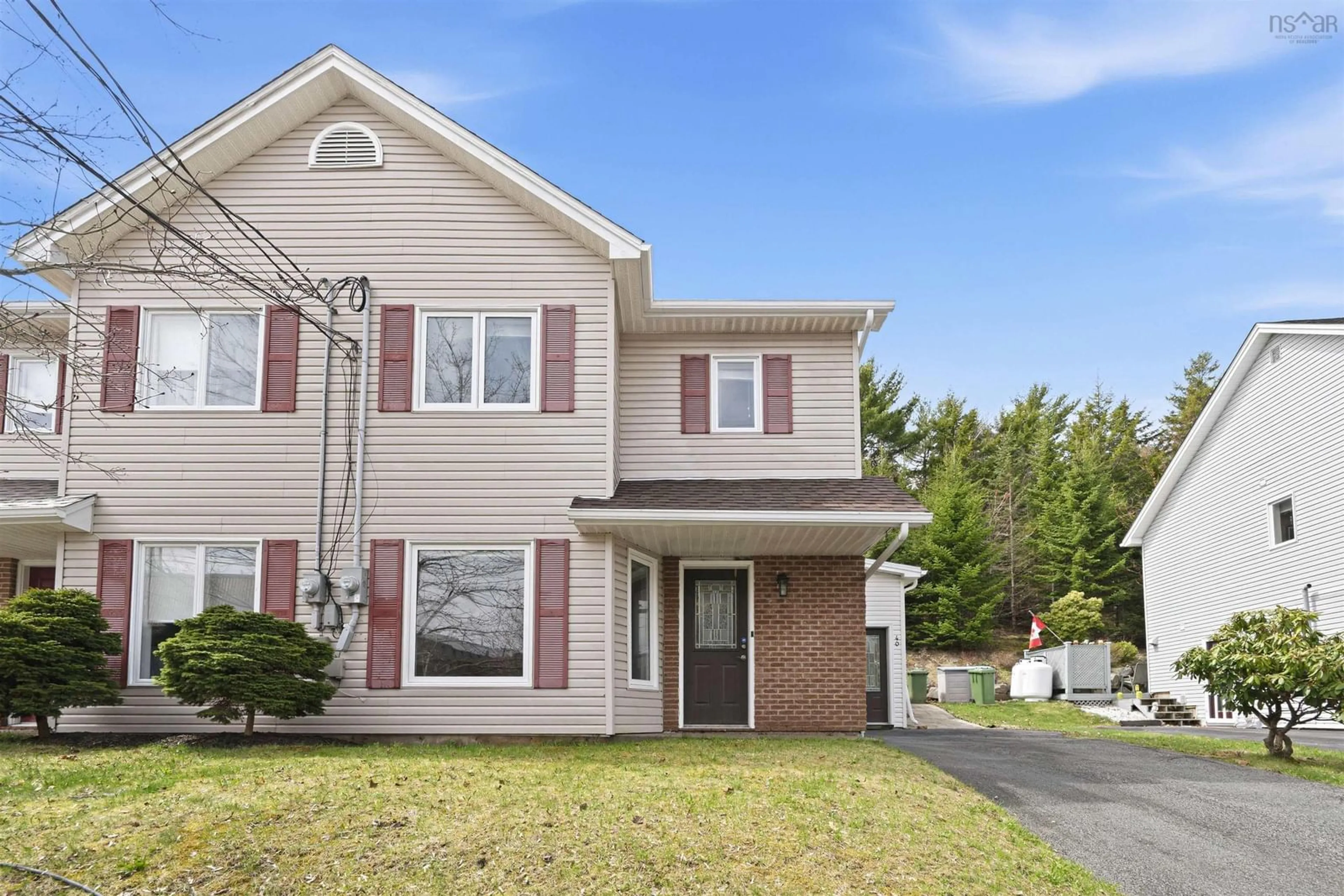 Home with vinyl exterior material, street for 40 Amin St, Bedford Nova Scotia B4A 4B8