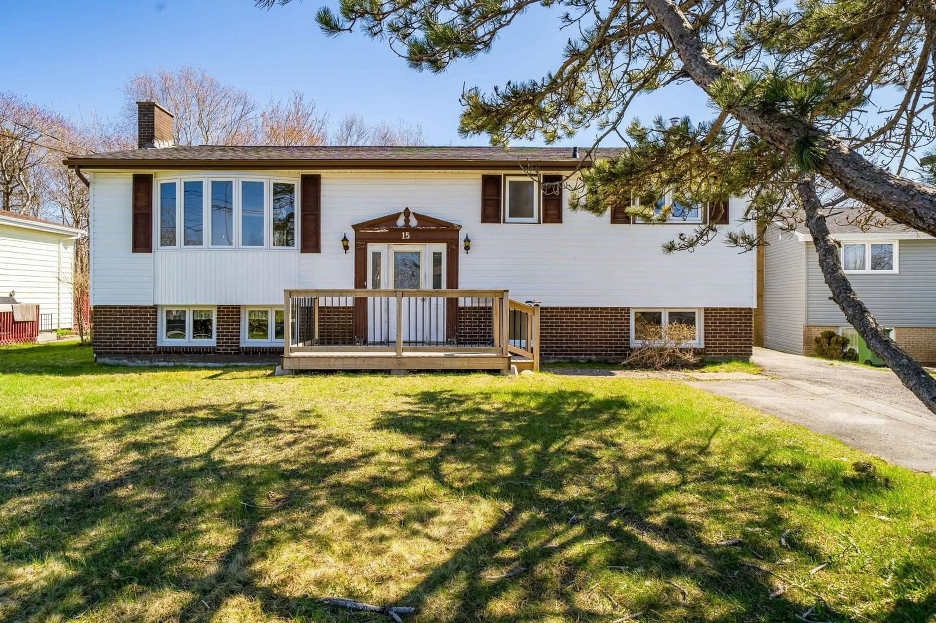 Home with vinyl exterior material, street for 15 Skyvue Terr, Dartmouth Nova Scotia B2W 3Z2