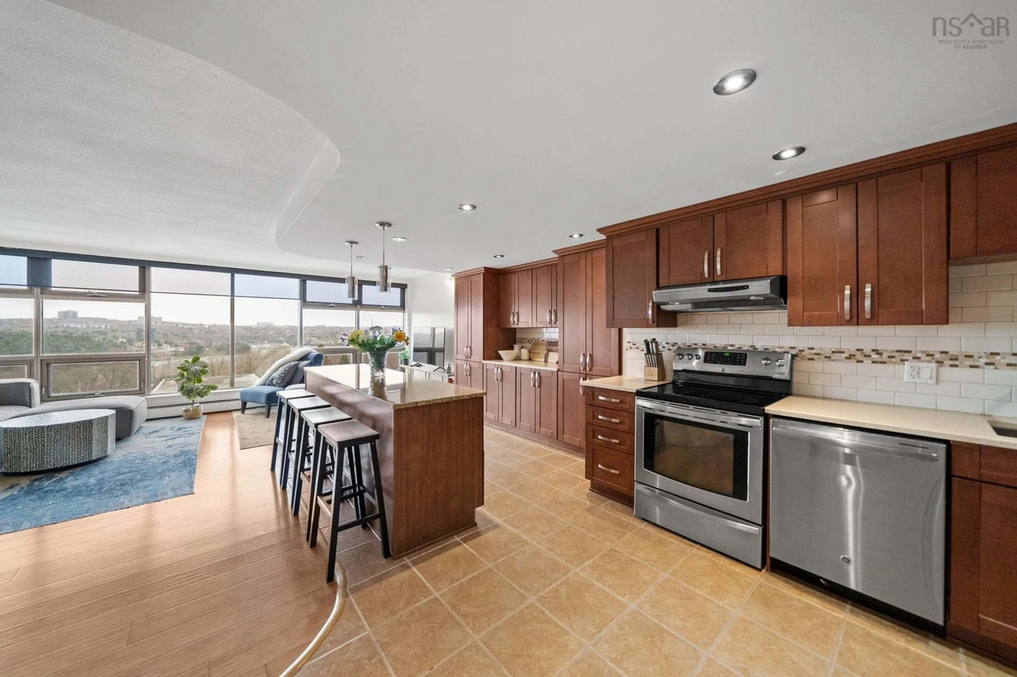 Open concept kitchen, ceramic/tile floor for 6369 Coburg Rd #706, Halifax Nova Scotia B3H 2J7