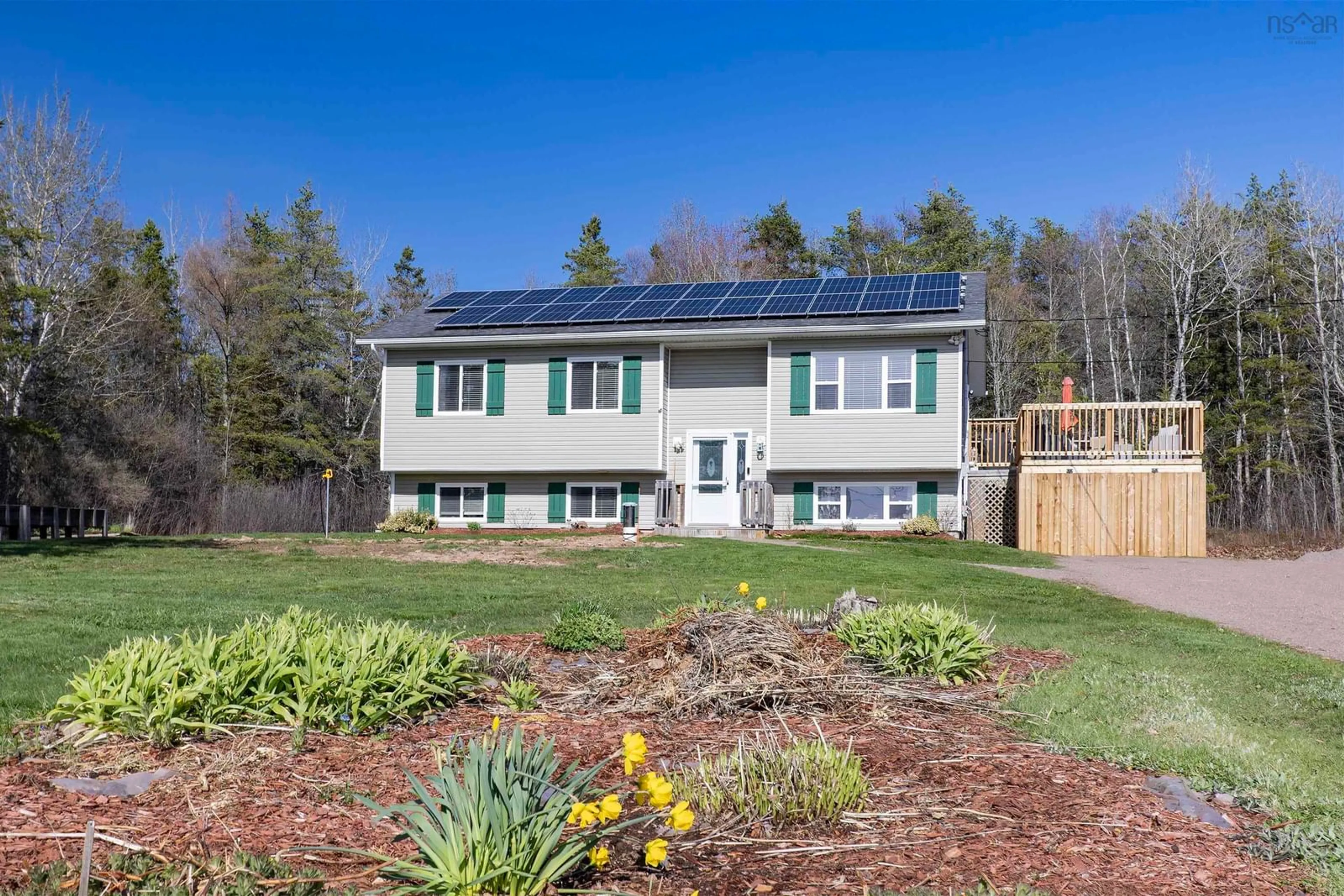 Home with vinyl exterior material, street for 18372 Highway 2, Fenwick Nova Scotia B0L 1C0