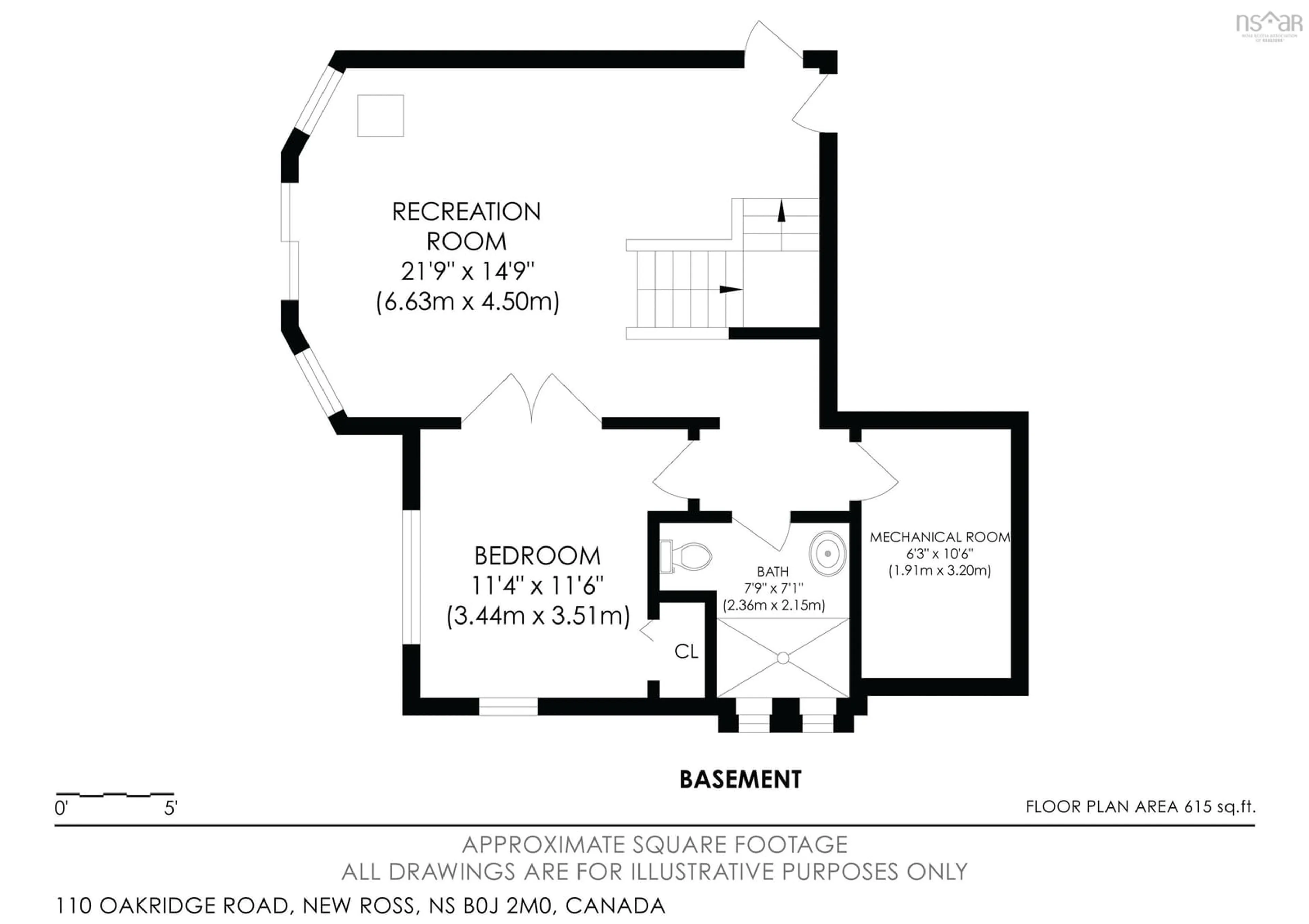 Floor plan for 110 Oakridge Rd, Mill Road Nova Scotia B0J 2M0