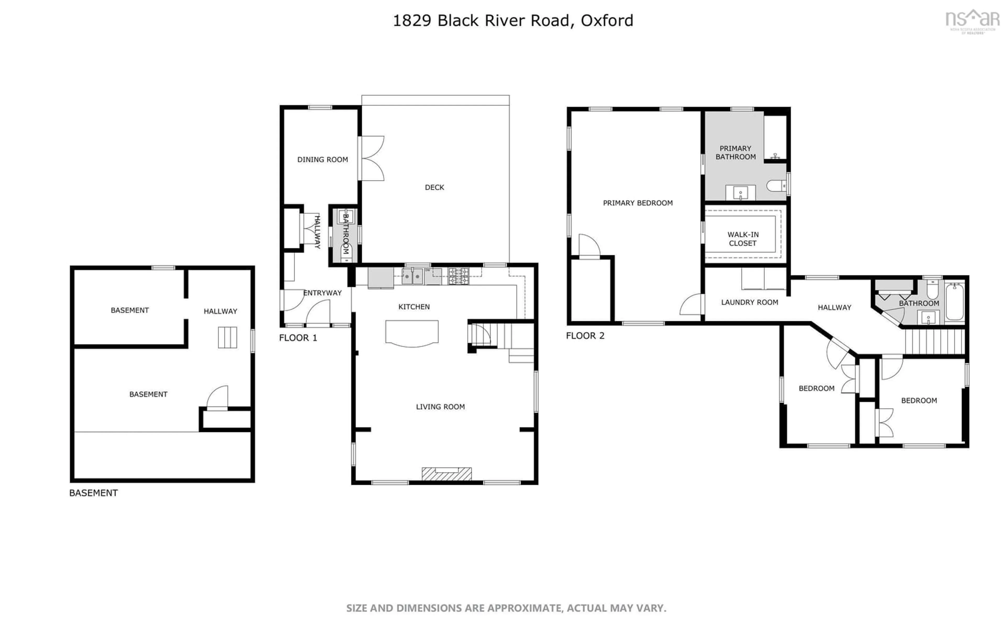 Floor plan for 1829 Black River Rd, Oxford Nova Scotia B0M 1P0
