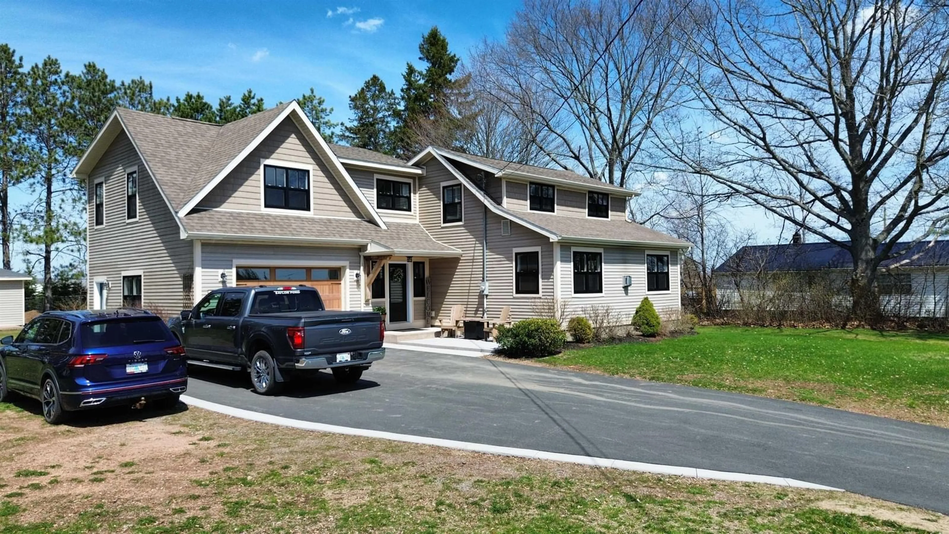 Home with vinyl exterior material, street for 1829 Black River Rd, Oxford Nova Scotia B0M 1P0