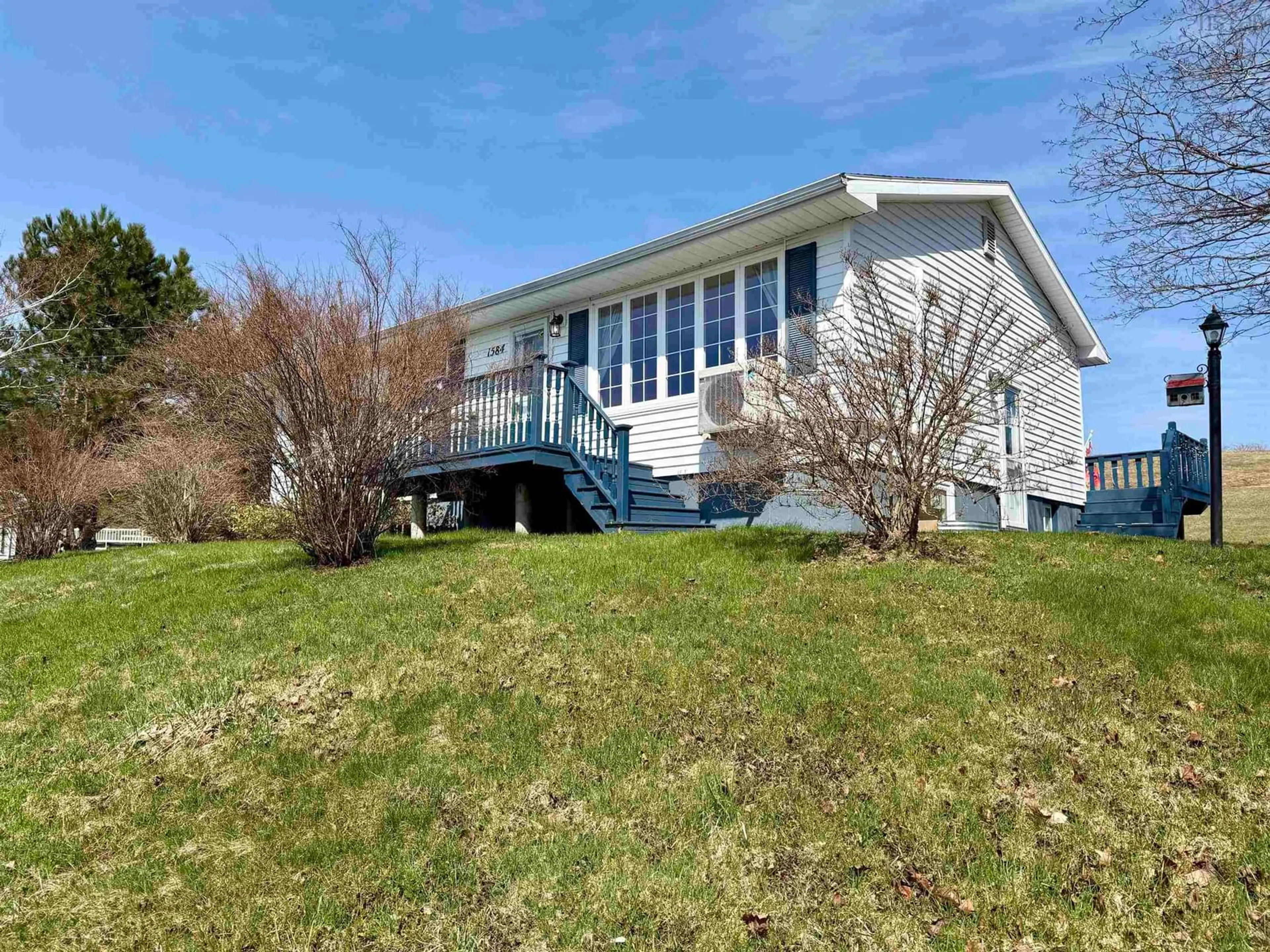 A pic from outside/outdoor area/front of a property/back of a property/a pic from drone, water/lake/river/ocean view for 1584 Hillside Boularderie Rd, Hillside Boularderie Nova Scotia B1Y 2T8