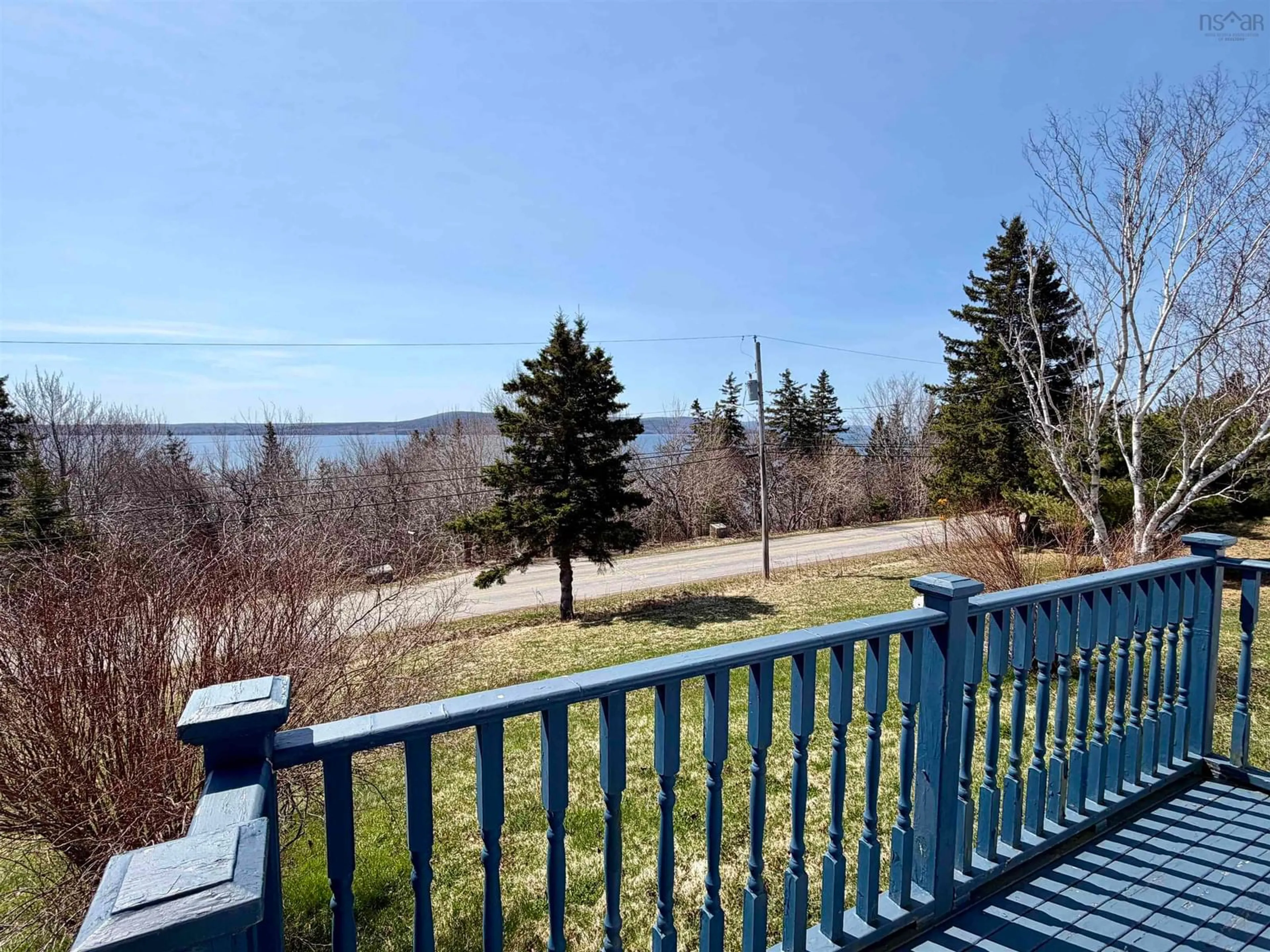 Patio, water/lake/river/ocean view for 1584 Hillside Boularderie Rd, Hillside Boularderie Nova Scotia B1Y 2T8