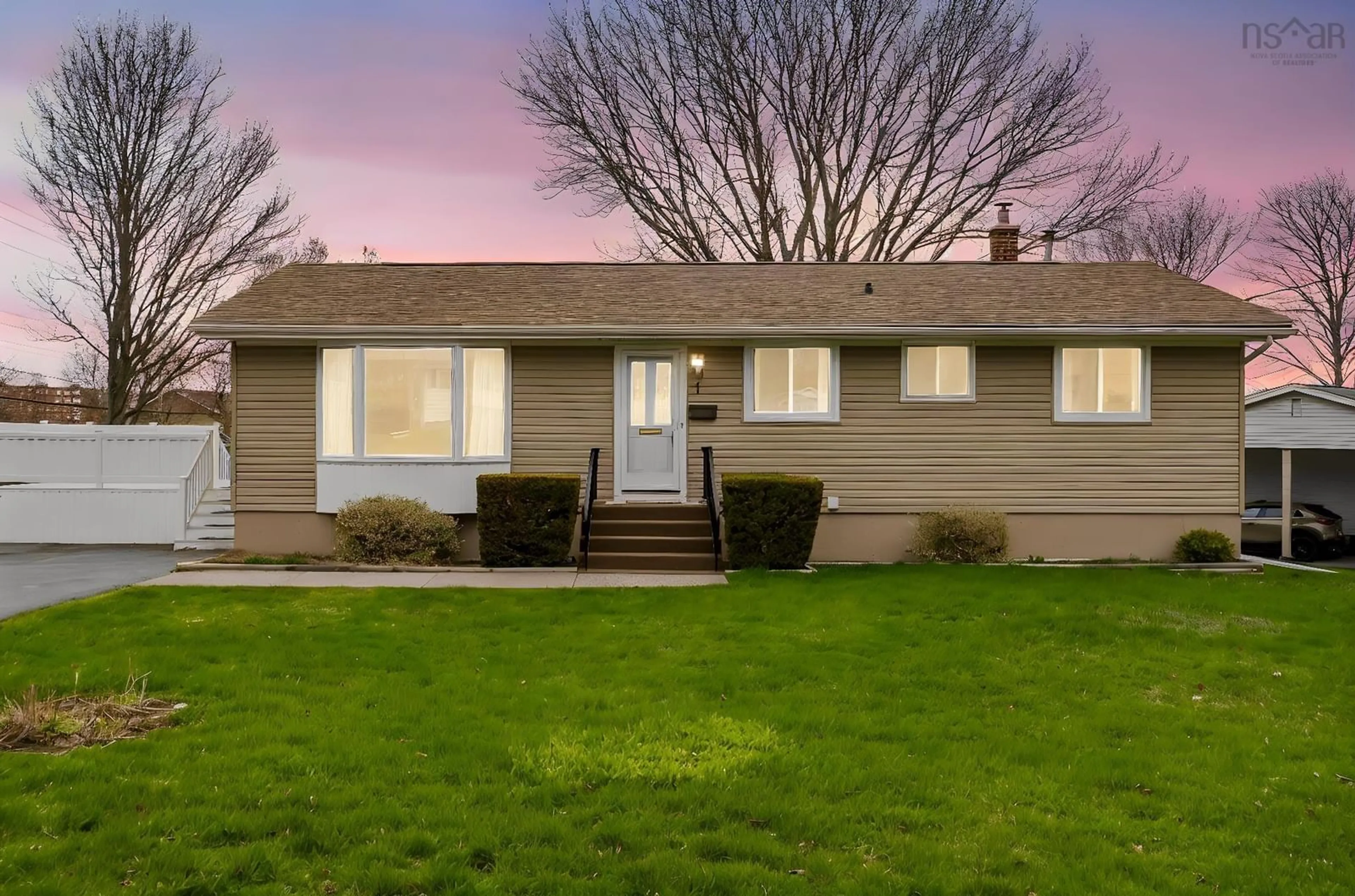 Home with vinyl exterior material, street for 1 Plymouth St, Halifax Nova Scotia B3M 2S1