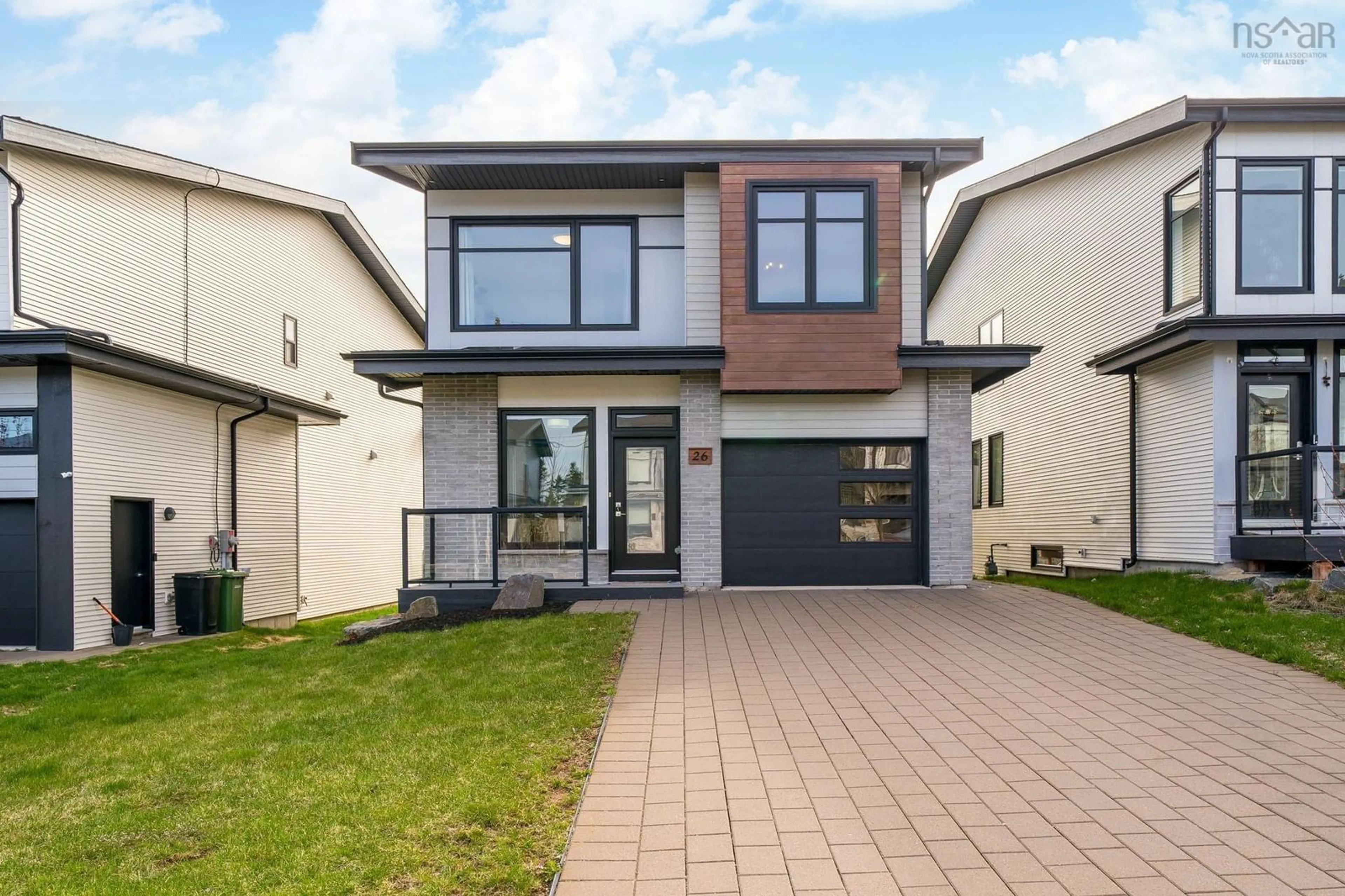 Home with brick exterior material, street for 26 Serotina Lane, Bedford Nova Scotia B4B 0Y3