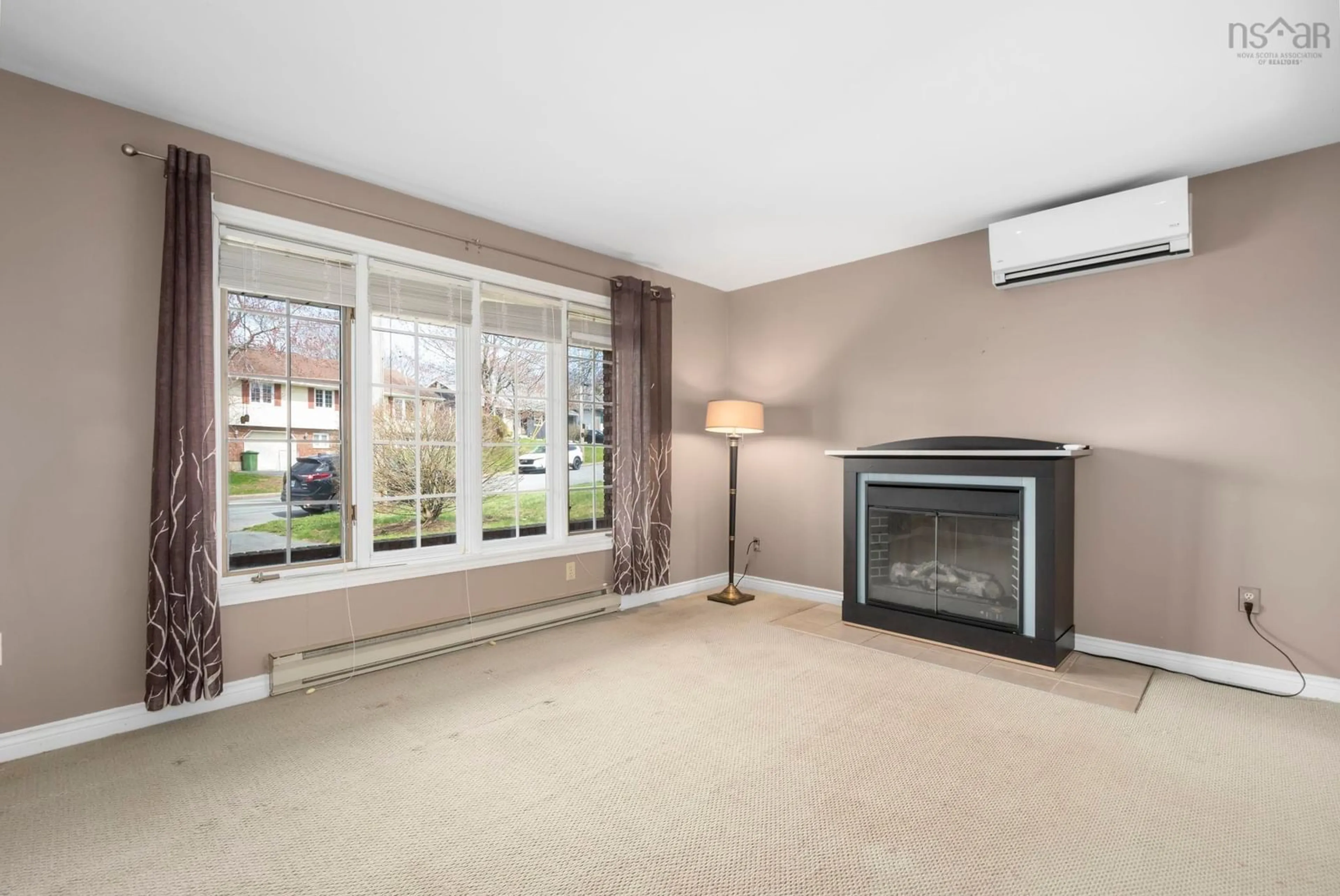Living room with furniture, carpet floor for 19 Columbo Dr, Dartmouth Nova Scotia B2X 3M1