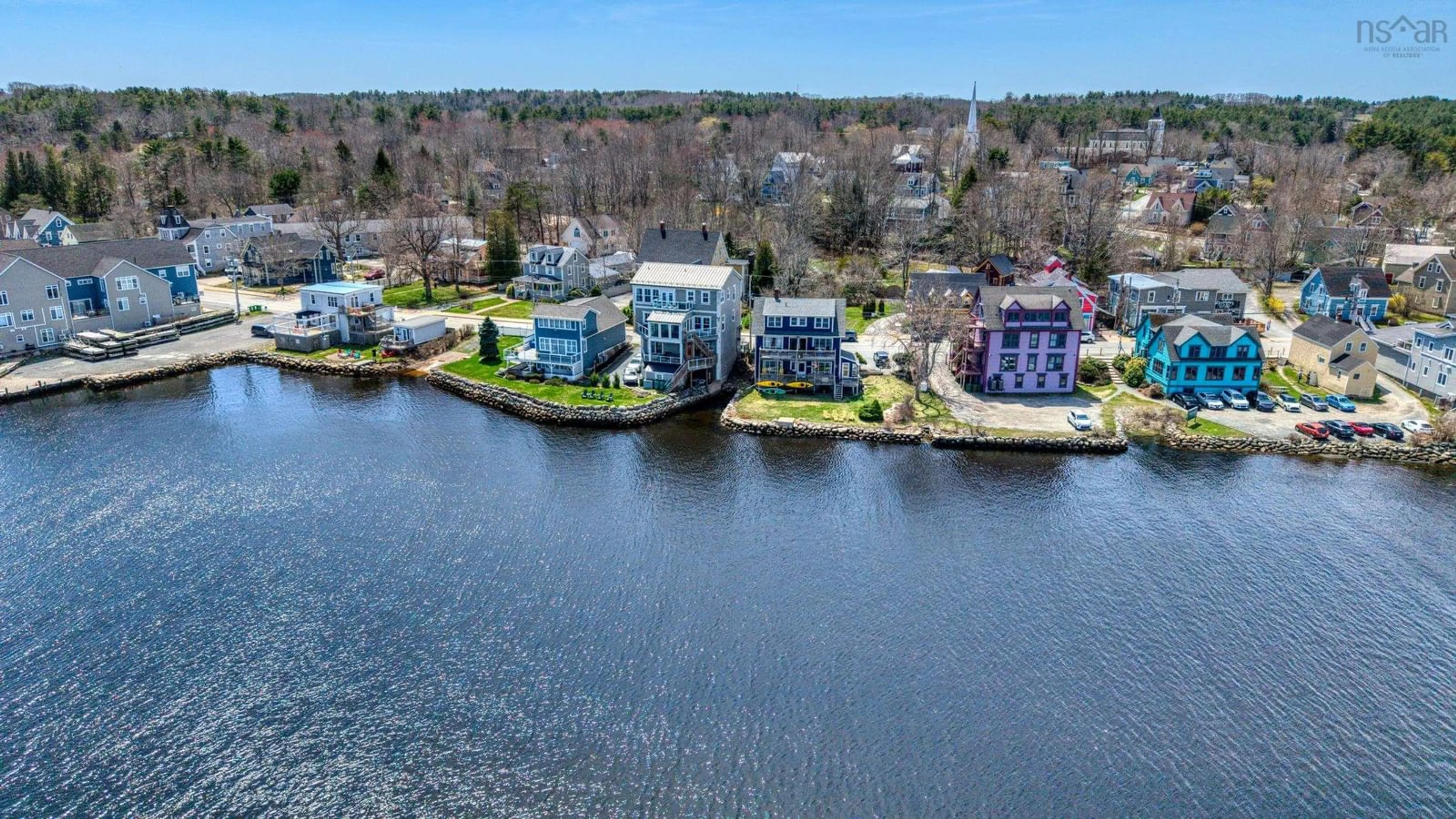 A pic from outside/outdoor area/front of a property/back of a property/a pic from drone, water/lake/river/ocean view for 601 Main St #2, Mahone Bay Nova Scotia B0J 2E0